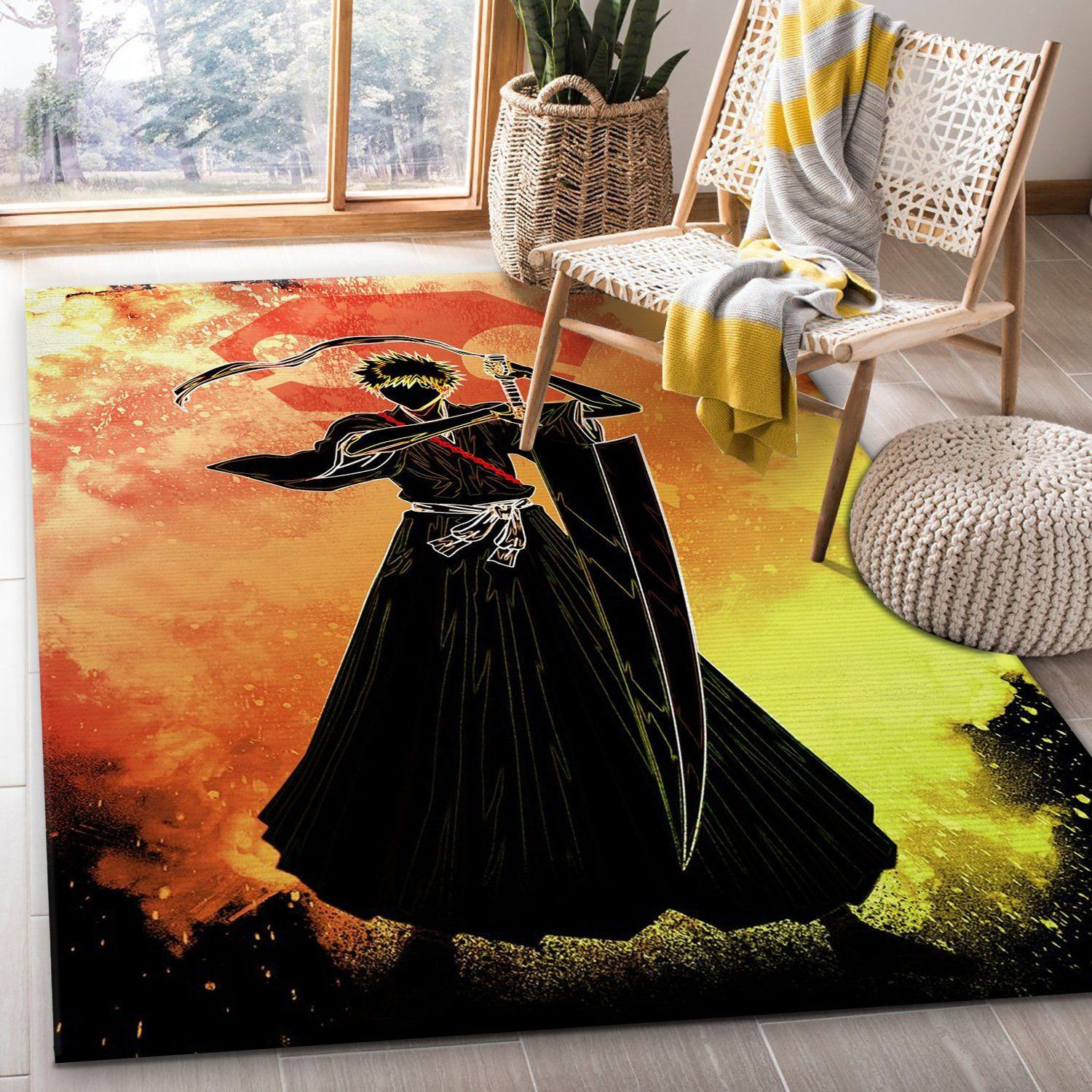 Soul Of The Shinigami Manga Hero Area Rug, Living room and bedroom Rug, Family Gift US Decor - Indoor Outdoor Rugs