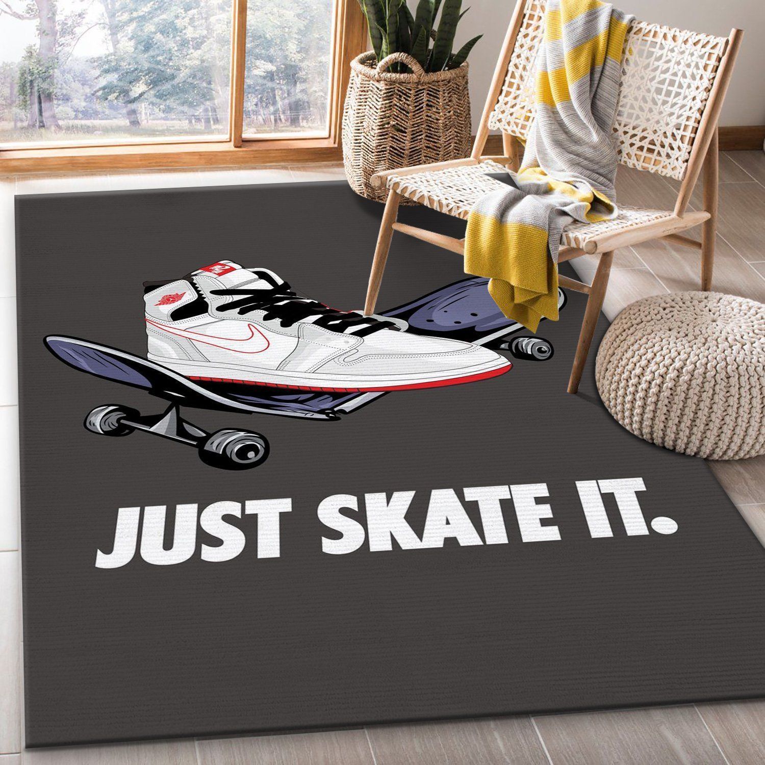 Just Skate It Sneakers Rug Living Room Rug Home Decor Floor Decor - Indoor Outdoor Rugs