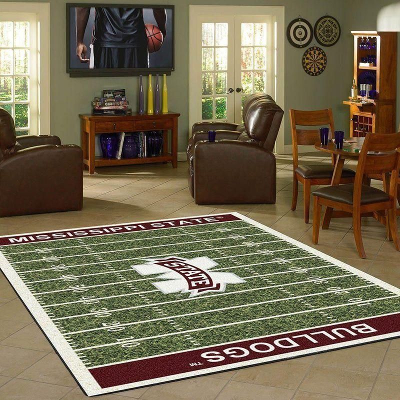 Nfl Football Fans Mississippi State Bulldogs Home Field Area Rug Sport Home Decor - Indoor Outdoor Rugs