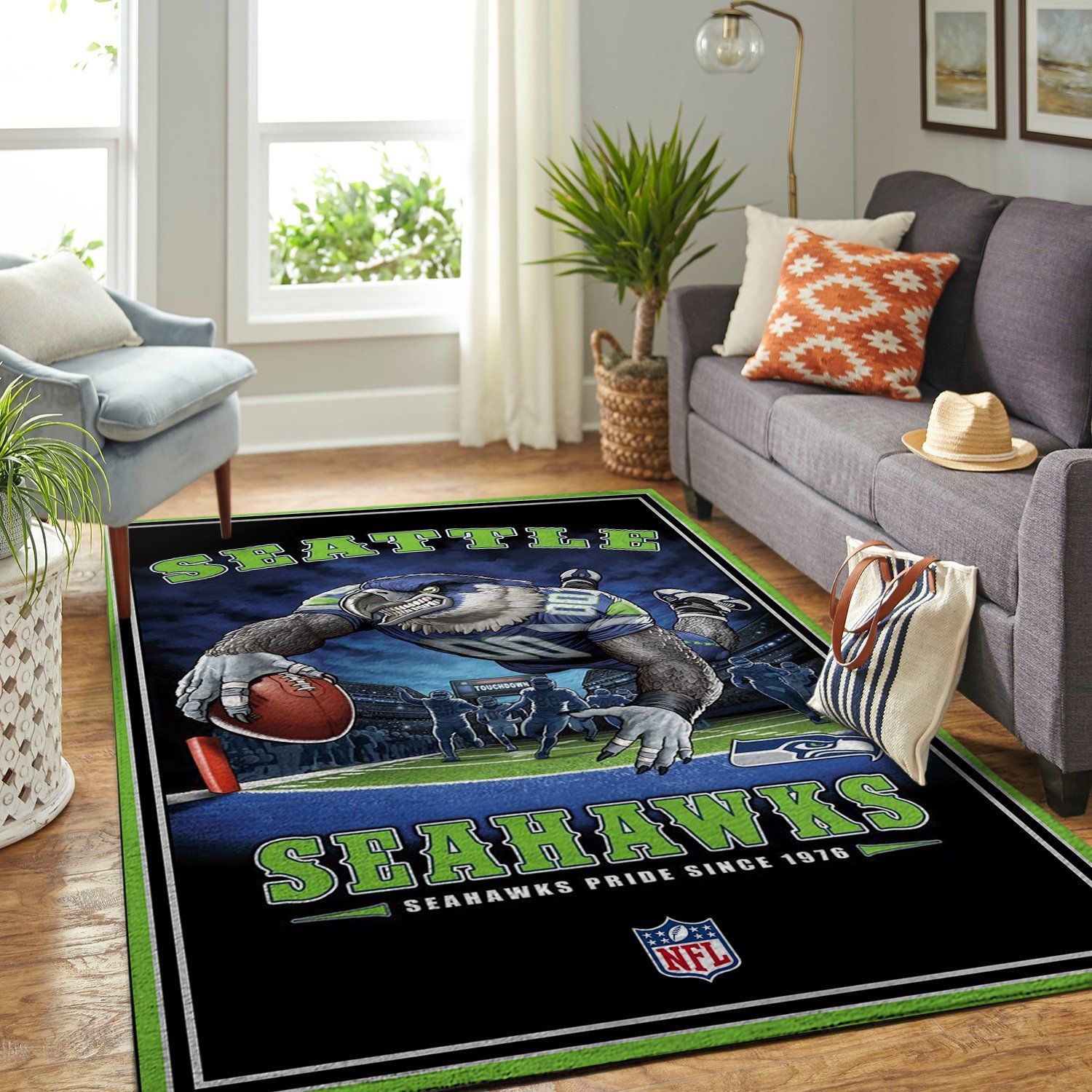 Seattle Seahawks Nfl Team Pride Nice Gift Home Decor Rectangle Area Rug - Indoor Outdoor Rugs