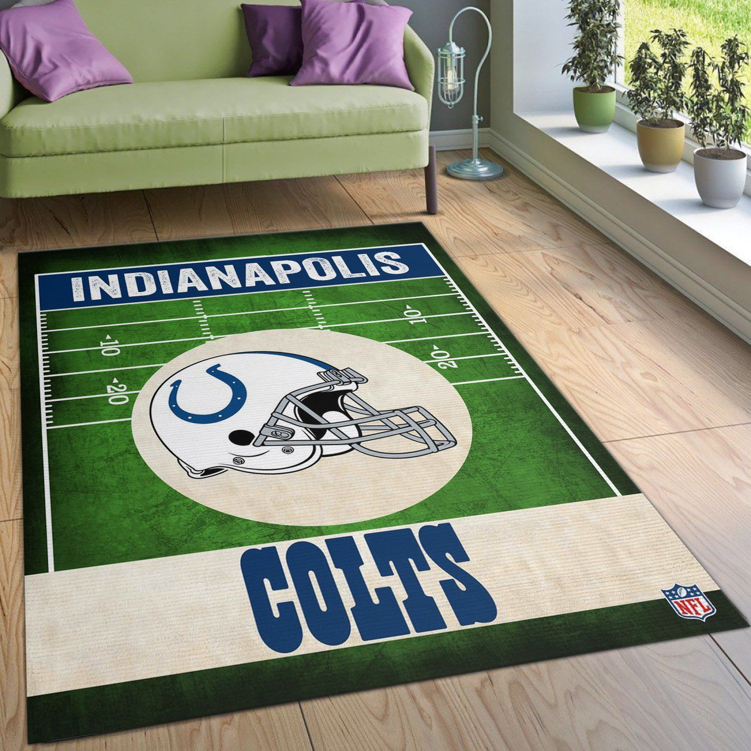 Indianapolis Colts Nfl Football Team Area Rug For Gift Living Room Rug US Gift Decor - Indoor Outdoor Rugs