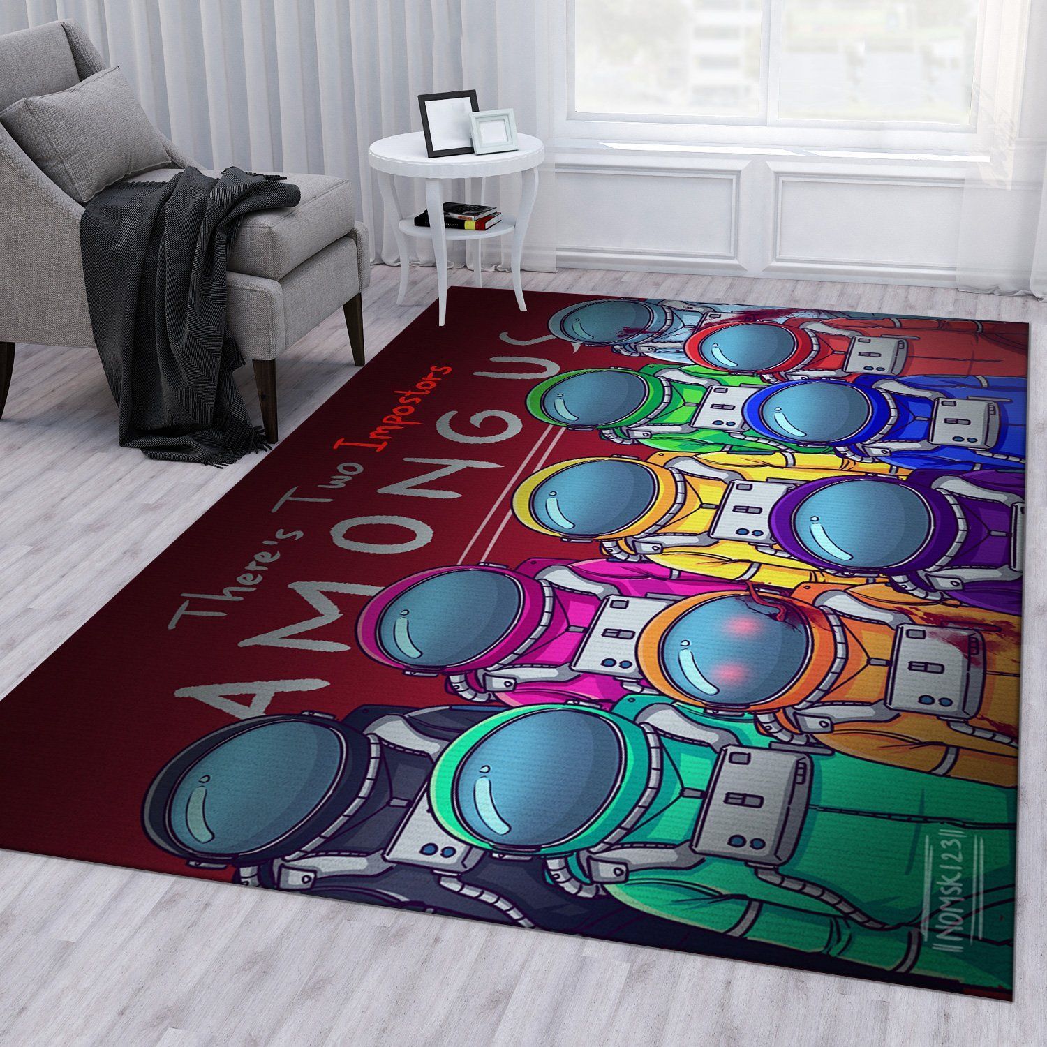 Among Us Ver1 Area Rug For Christmas Bedroom Rug Home US Decor - Indoor Outdoor Rugs