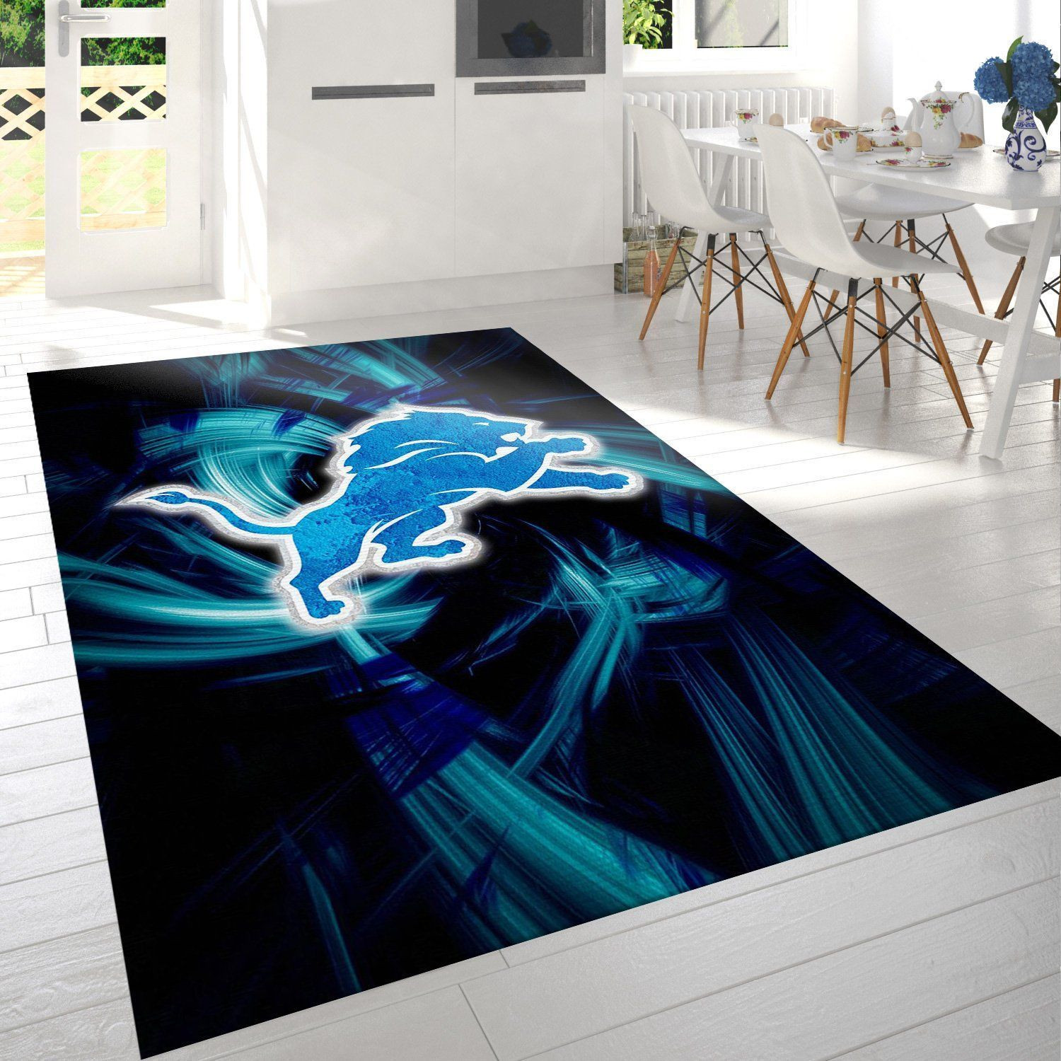 Detroit Lions Nfl Area Rug Living Room Rug US Gift Decor - Indoor Outdoor Rugs