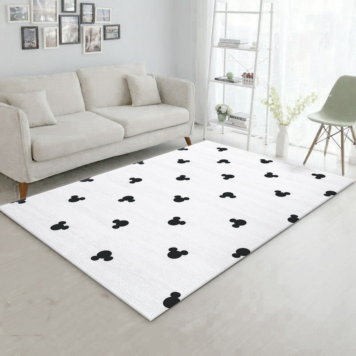 Mickey Mouse Head Pattern Movie Area Rug, Kitchen Rug, US Gift Decor - Indoor Outdoor Rugs