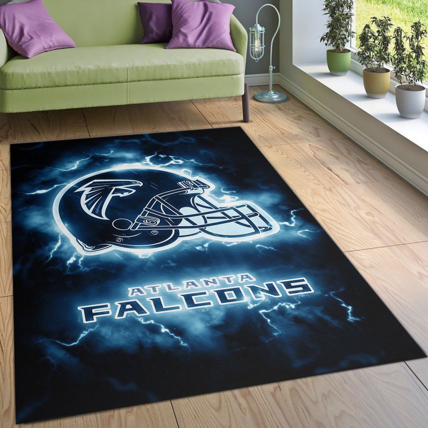 Atlanta Falcons NFL Rug Bedroom Rug Home Decor Floor Decor - Indoor Outdoor Rugs