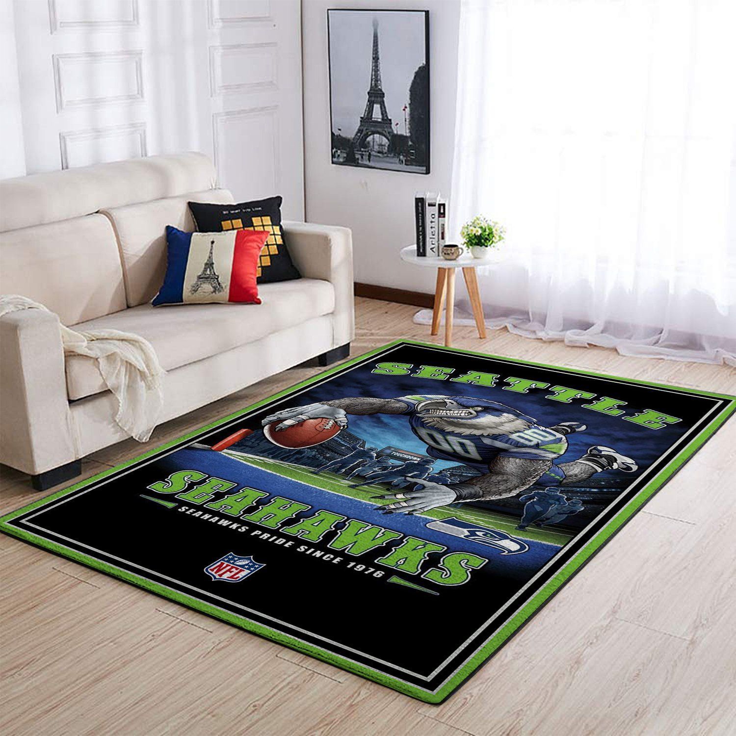 Seattle Seahawks Nfl Team Pride Nice Gift Home Decor Rectangle Area Rug - Indoor Outdoor Rugs