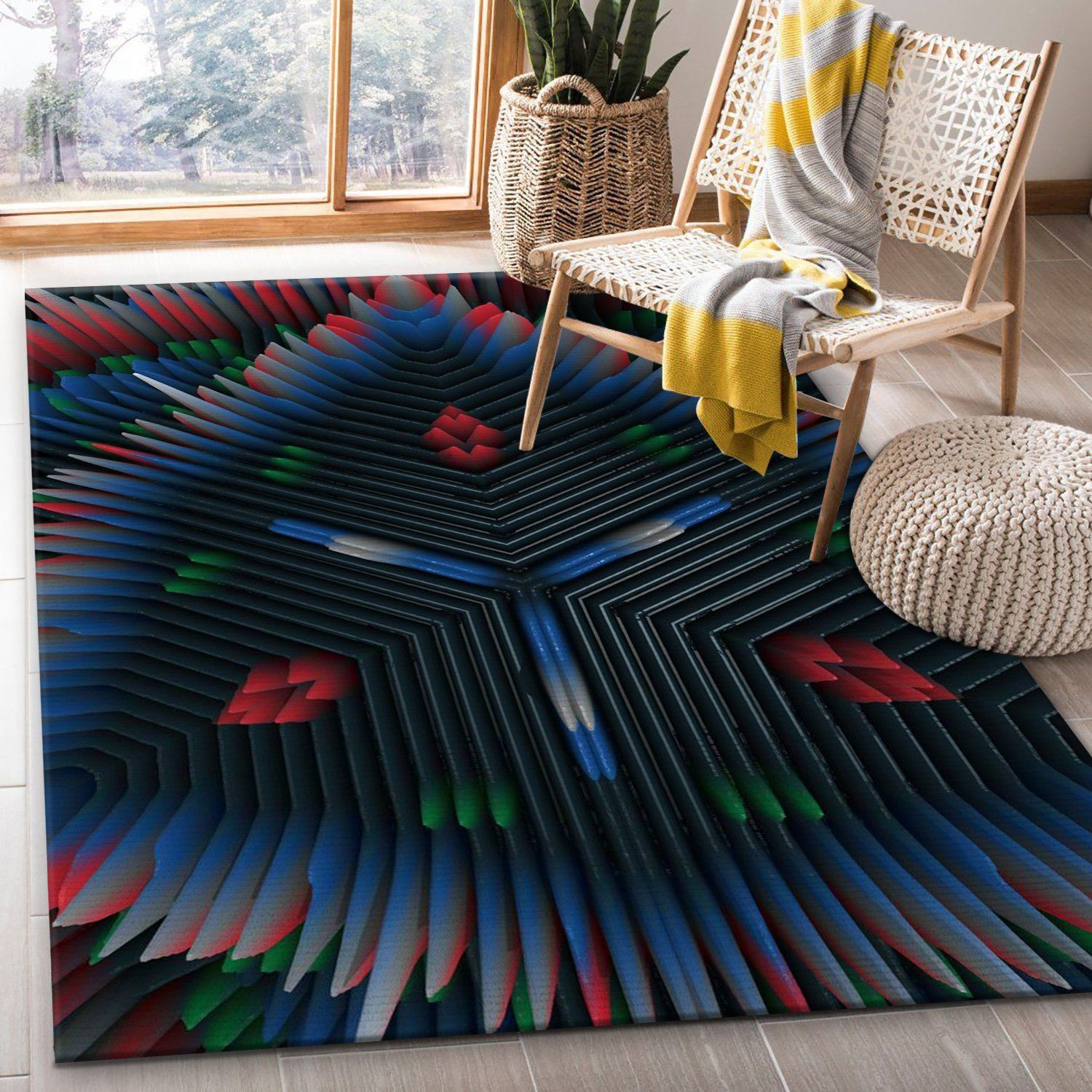 Blok 3d Area Rug For Christmas, Bedroom, Family Gift US Decor - Indoor Outdoor Rugs