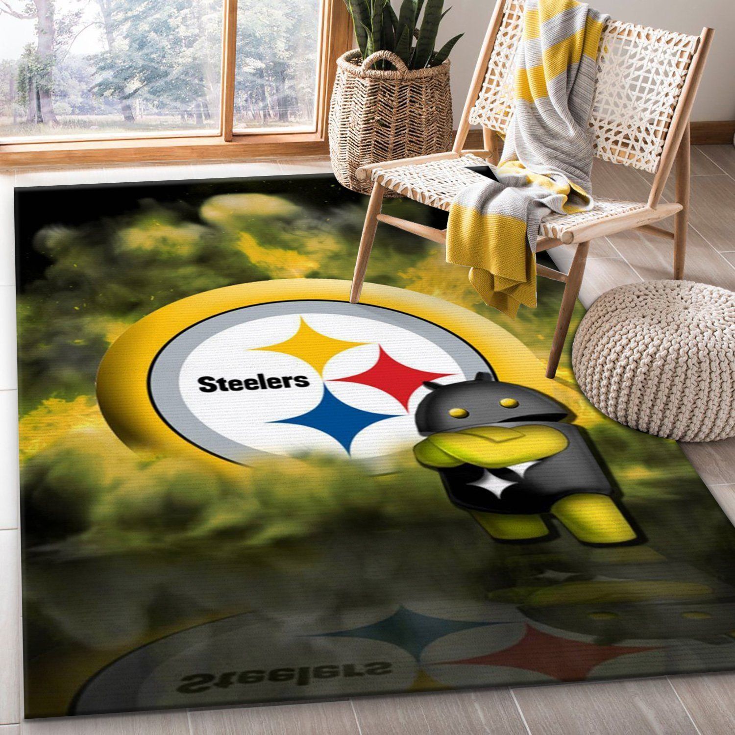 Pittsburgh Steelers 17 Nfl Area Rug For Gift Bedroom Rug US Gift Decor - Indoor Outdoor Rugs