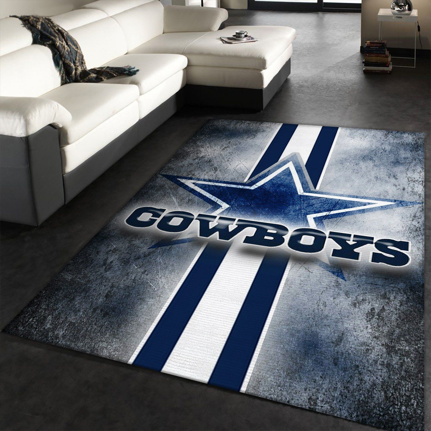 Dallas Cowboy Area Rug Christmas Rug Floor Decor The US Decor - Indoor Outdoor Rugs