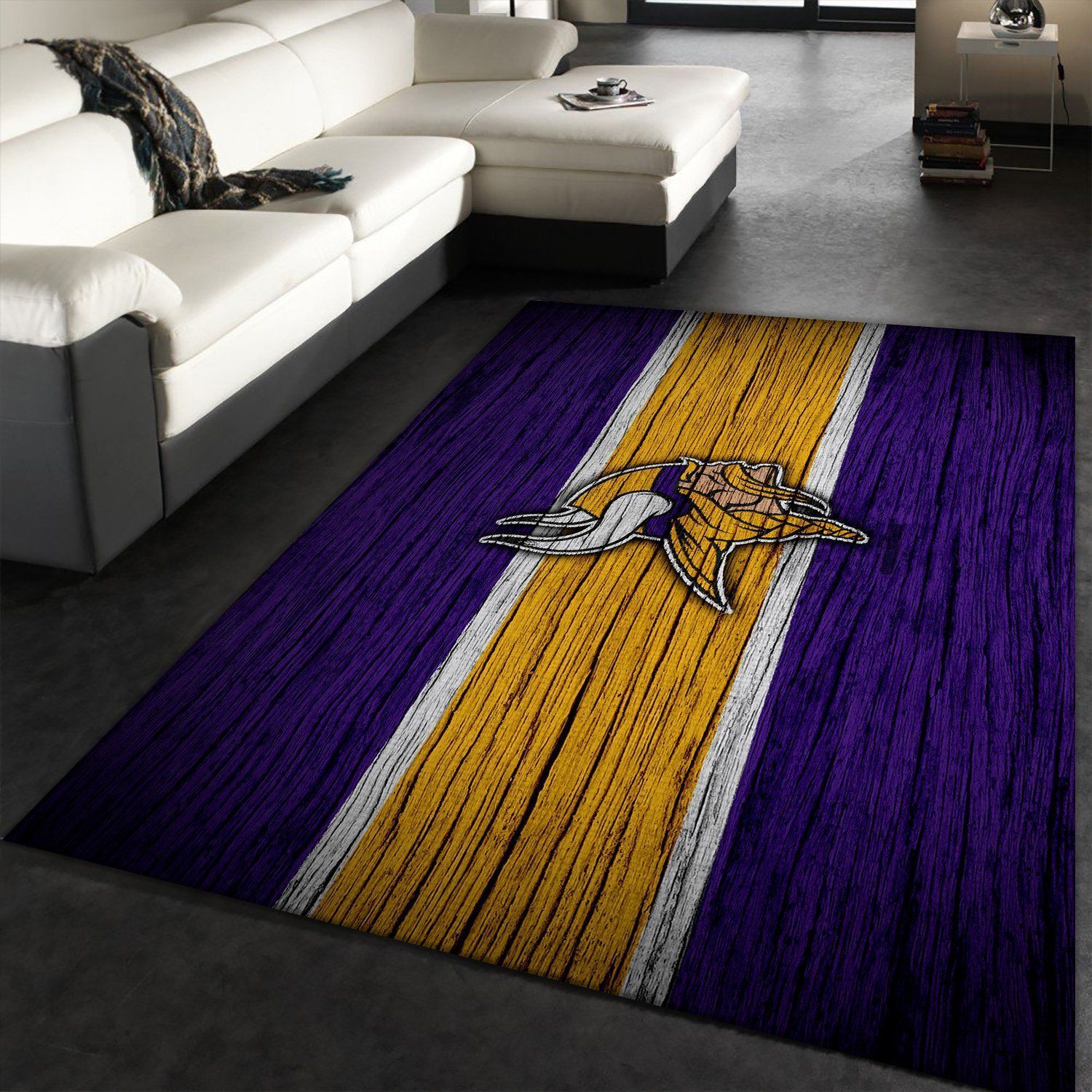 Minnesota Vikings NFL Rug Room Carpet Sport Custom Area Floor Home Decor - Indoor Outdoor Rugs