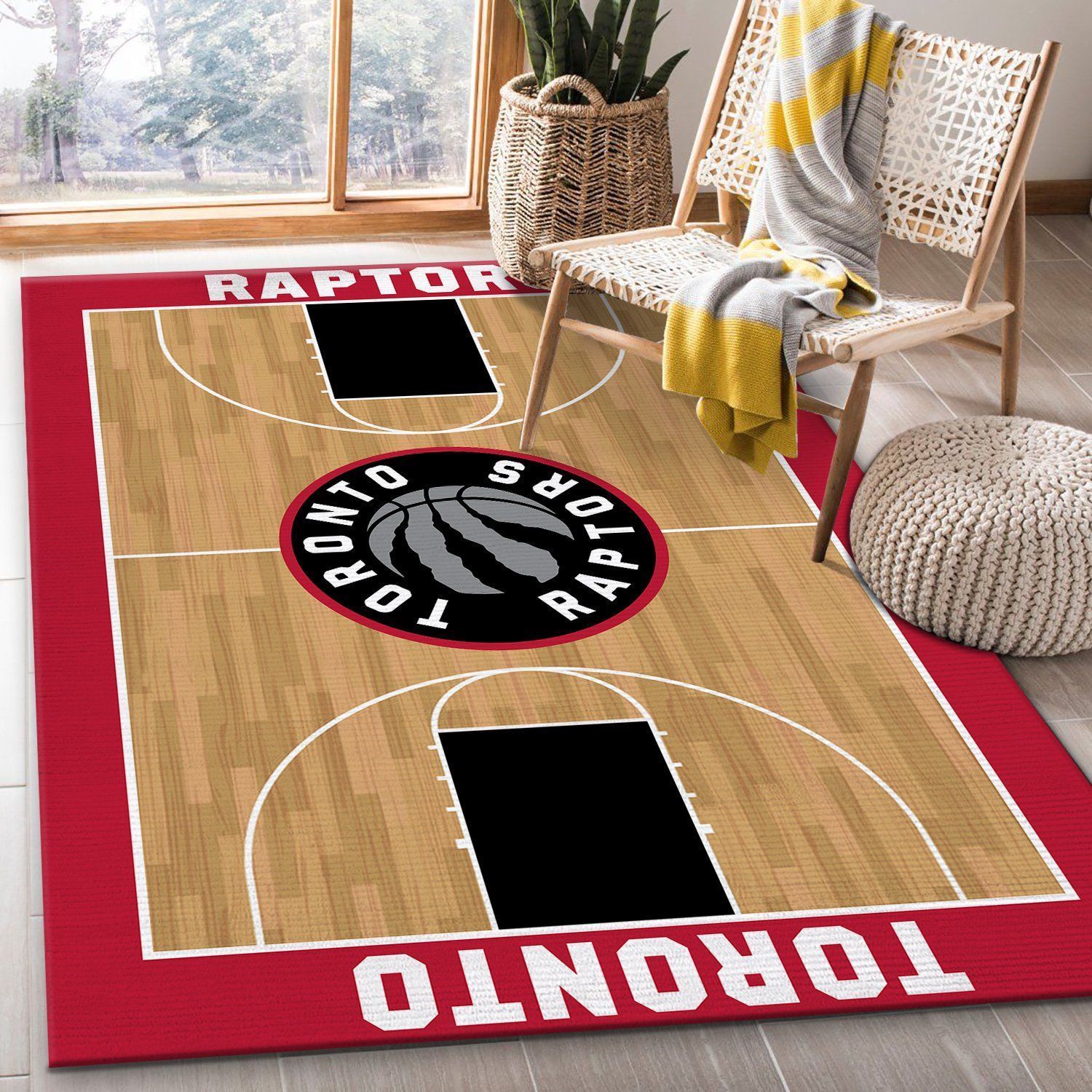 Toronto Raptors Nba Rug Room Carpet Sport Custom Area Floor Home Decor - Indoor Outdoor Rugs