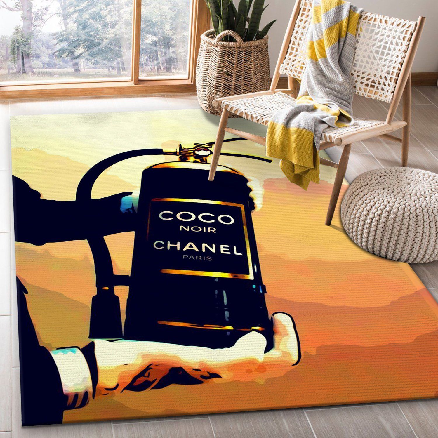 Coco Chanel Area Rug Living Room Rug Home Decor Floor Decor - Indoor Outdoor Rugs