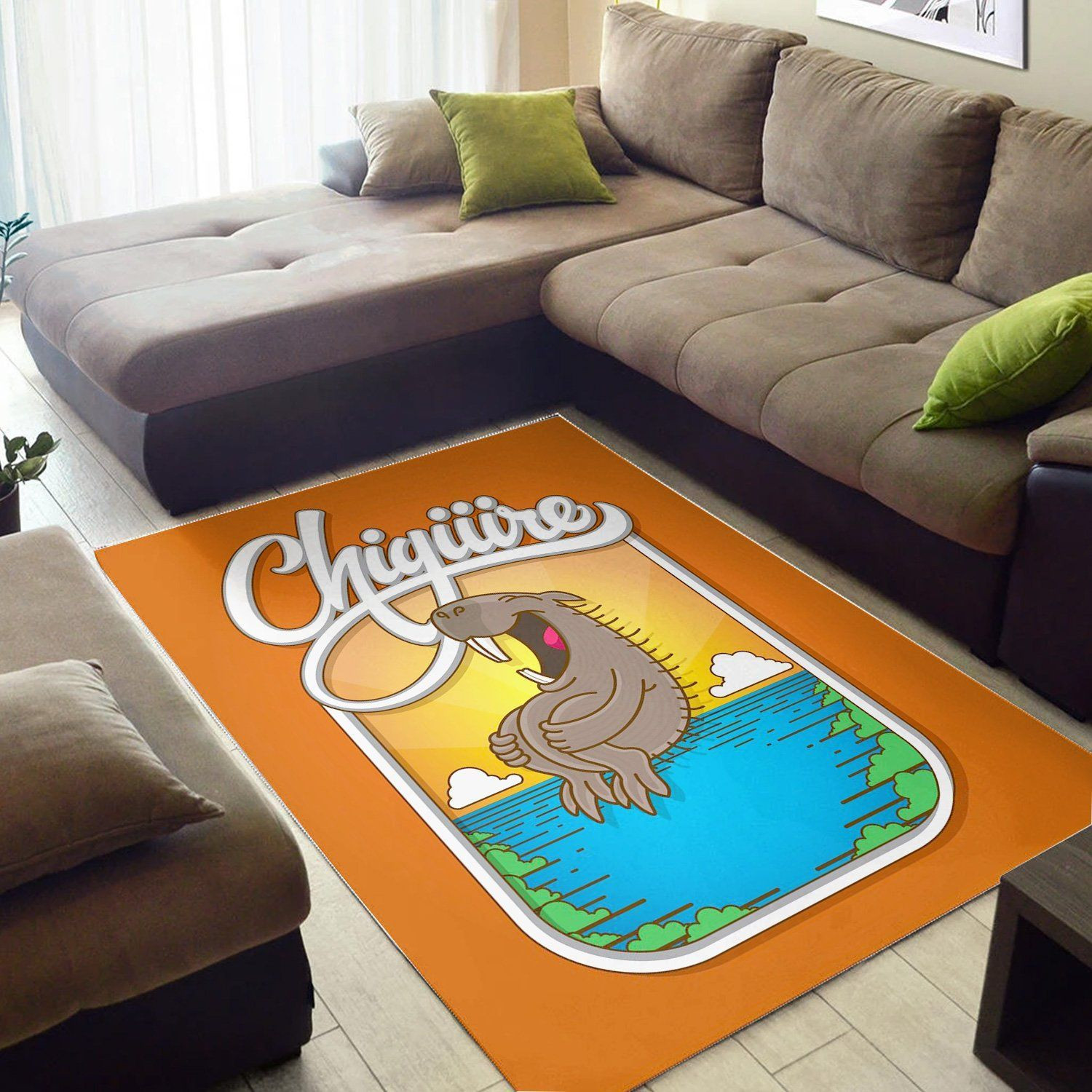 Chiguire  Area Rug ,  Christmas Gift, Floor Decor Home Decor - Indoor Outdoor Rugs