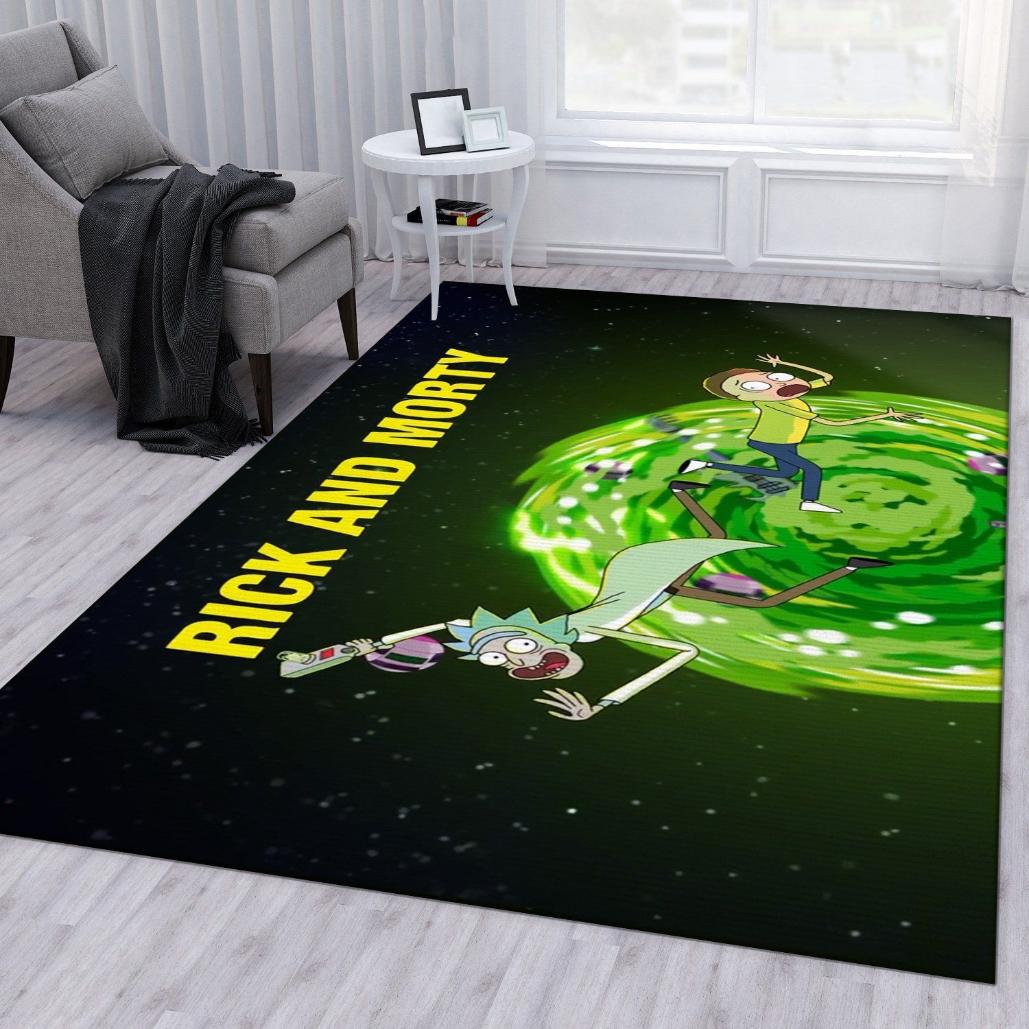 Rick And Morty Ver4 Area Rug For Christmas Bedroom Rug Home US Decor - Indoor Outdoor Rugs