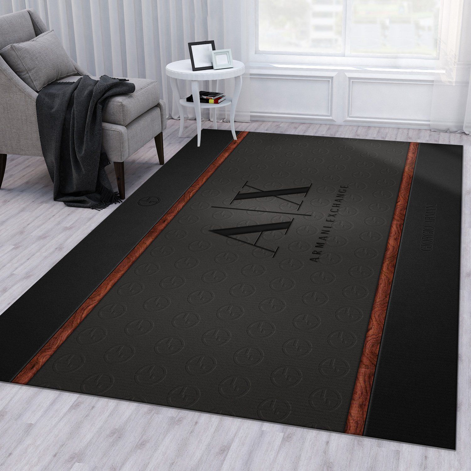 Armani Area Rug For Christmas Fashion Brand Rug Living Room Rug US Gift Decor - Indoor Outdoor Rugs