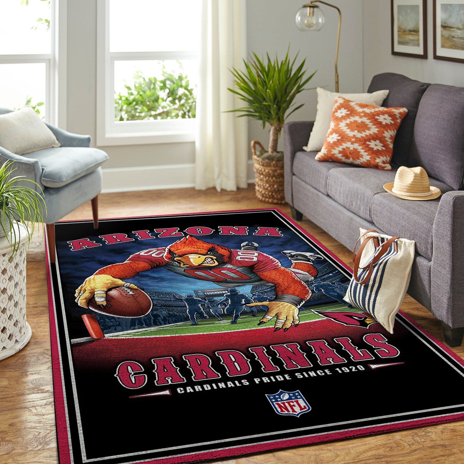 Arizona Cardinals Nfl Team Pride Nice Gift Home Decor Rectangle Area Rug - Indoor Outdoor Rugs