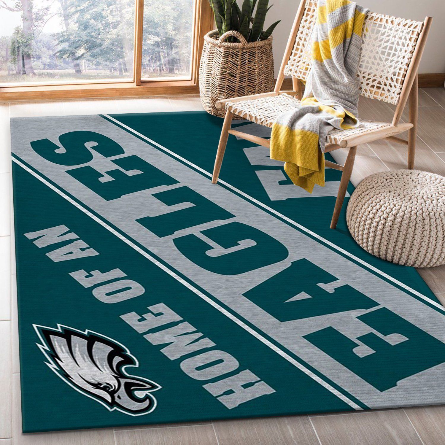 Philadelphia Eagles Team NFL Area Rug, Living Room Rug, Home US Decor - Indoor Outdoor Rugs