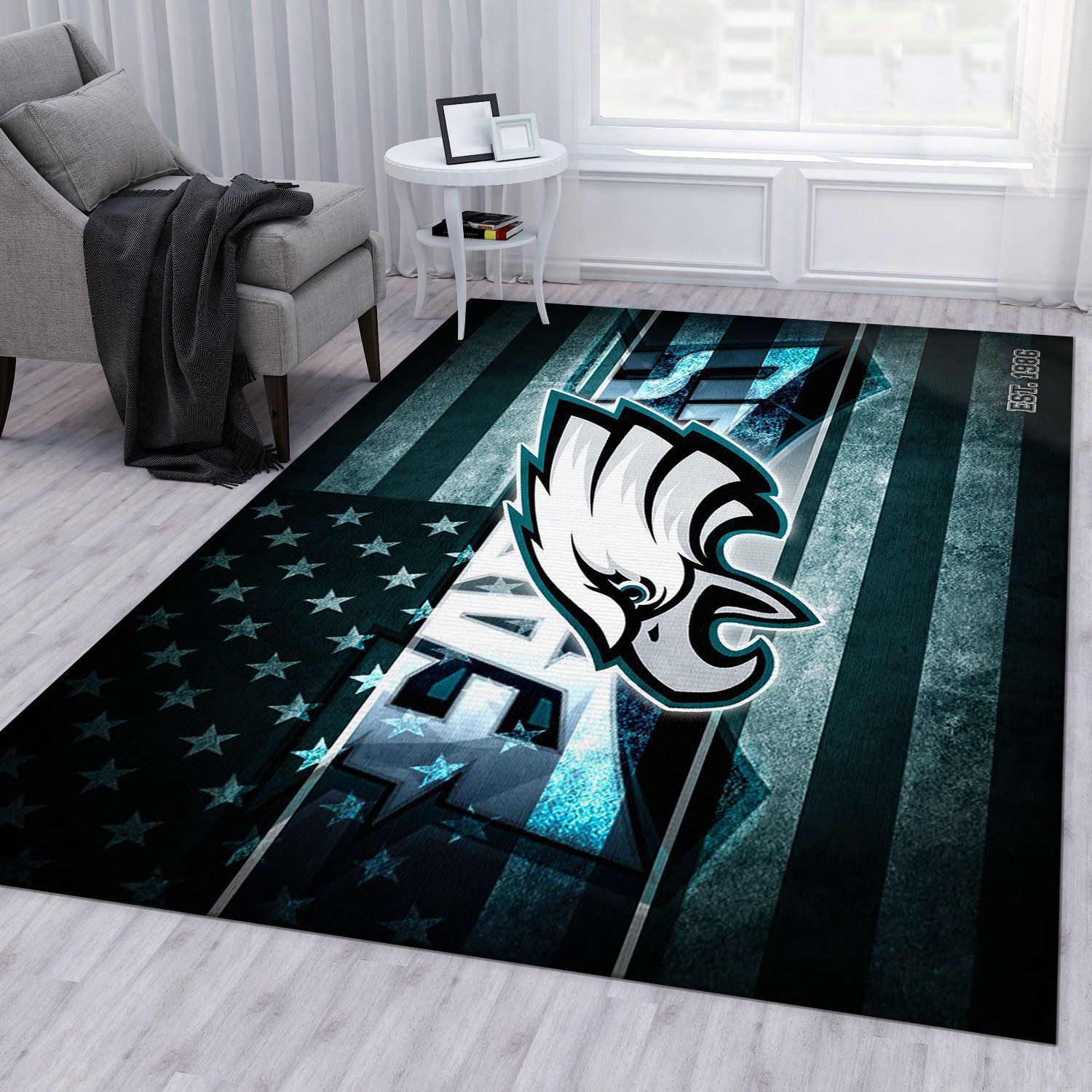 Philadelphia Eagles Nfl Area Rug Bedroom Rug Home US Decor - Indoor Outdoor Rugs