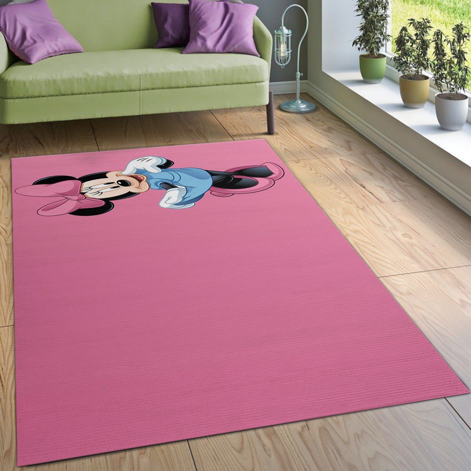 Minnie Mouse Ver15 Rug Bedroom Rug Family Gift US Decor - Indoor Outdoor Rugs