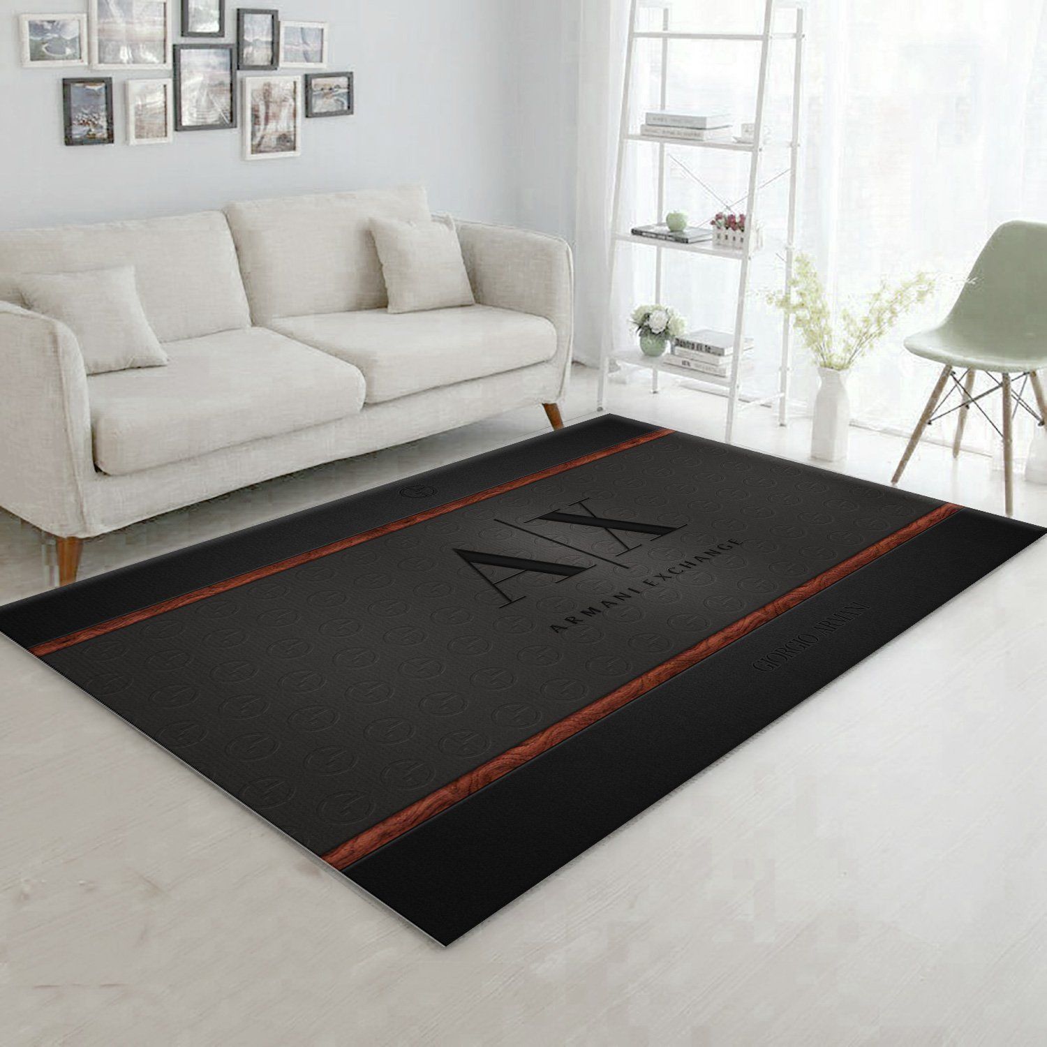 Armani Area Rug For Christmas Fashion Brand Rug Living Room Rug US Gift Decor - Indoor Outdoor Rugs