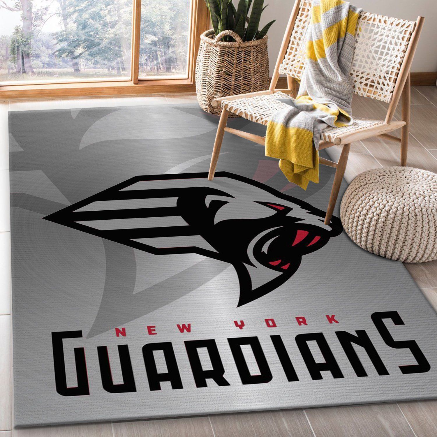 New York Guardians Xfl Nfl Area Rug Living Room Rug US Gift Decor - Indoor Outdoor Rugs