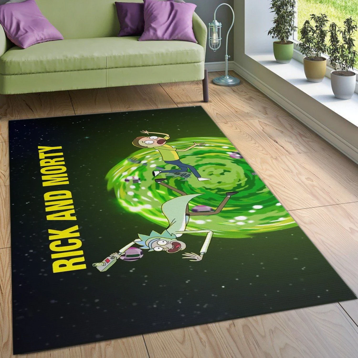 Rick And Morty Ver4 Area Rug For Christmas Bedroom Rug Home US Decor - Indoor Outdoor Rugs