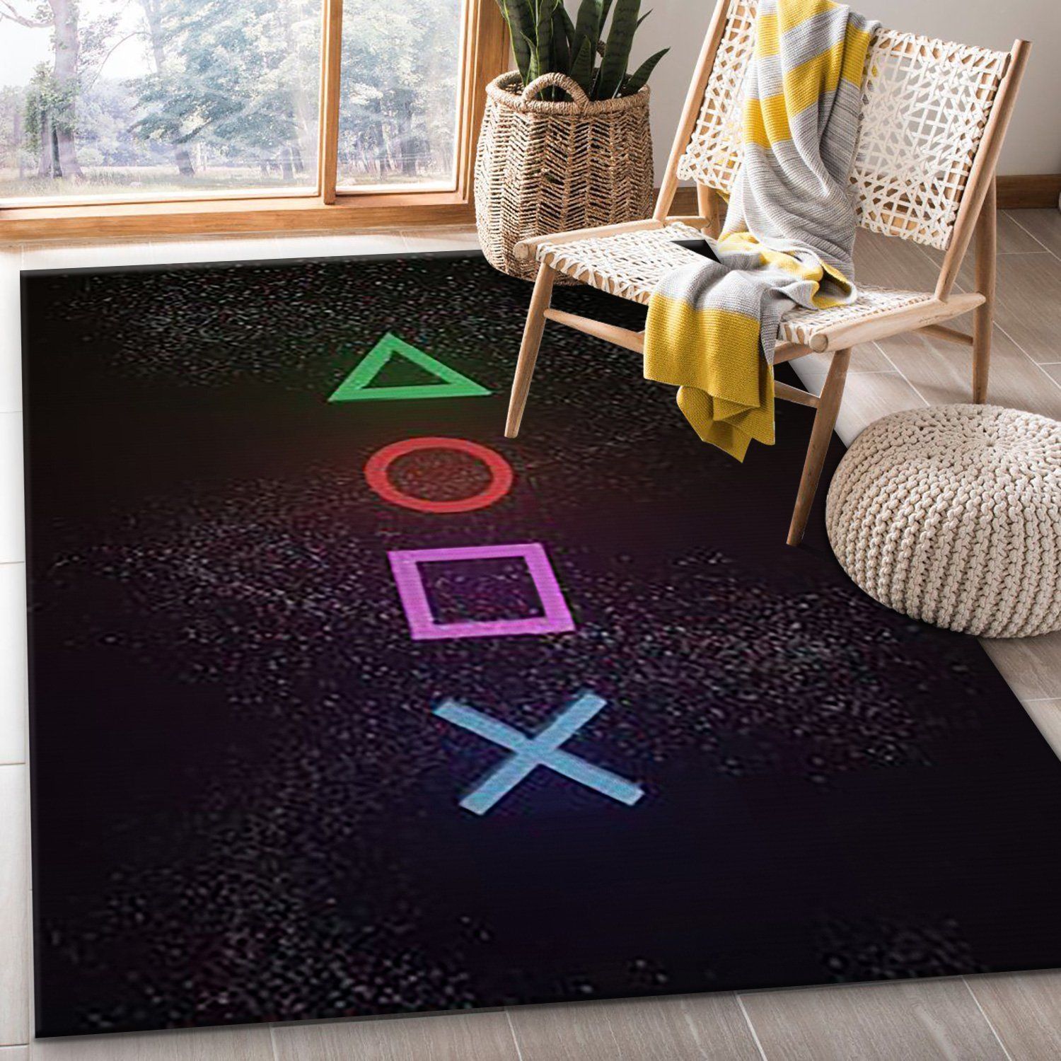 Playstation V50 Area Rug For Gift Living Room Rug Home Decor Floor Decor - Indoor Outdoor Rugs