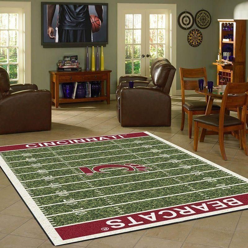 Nfl Team Cincinnati Bearcats Home Field Area Rug Sport Home Decor - Indoor Outdoor Rugs