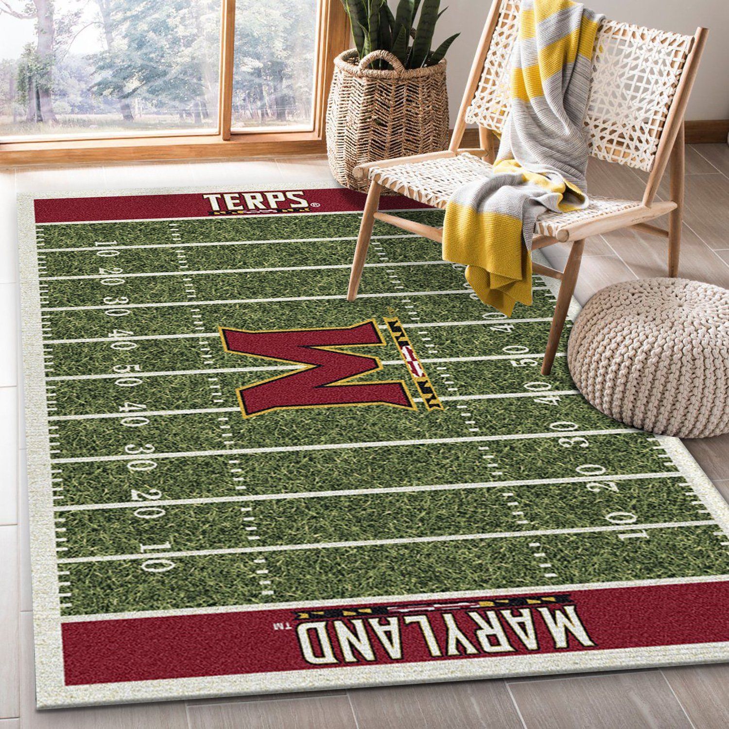 College Maryland NFL Team Logo Area Rug, Living Room Rug, Home US Decor - Indoor Outdoor Rugs