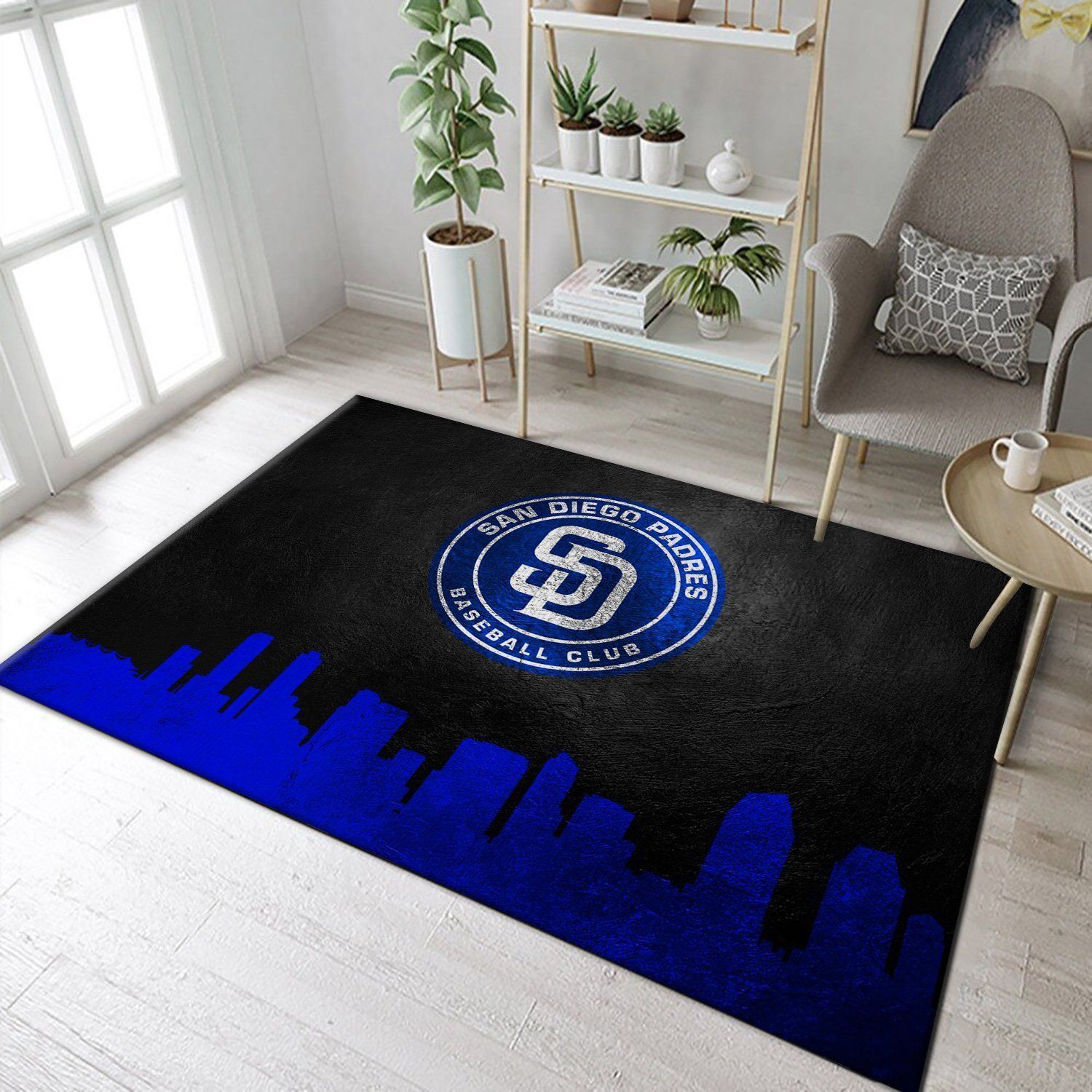 San Diego Padres Skyline Area Rug Carpet, Kitchen Rug, Christmas Gift US Decor - Indoor Outdoor Rugs