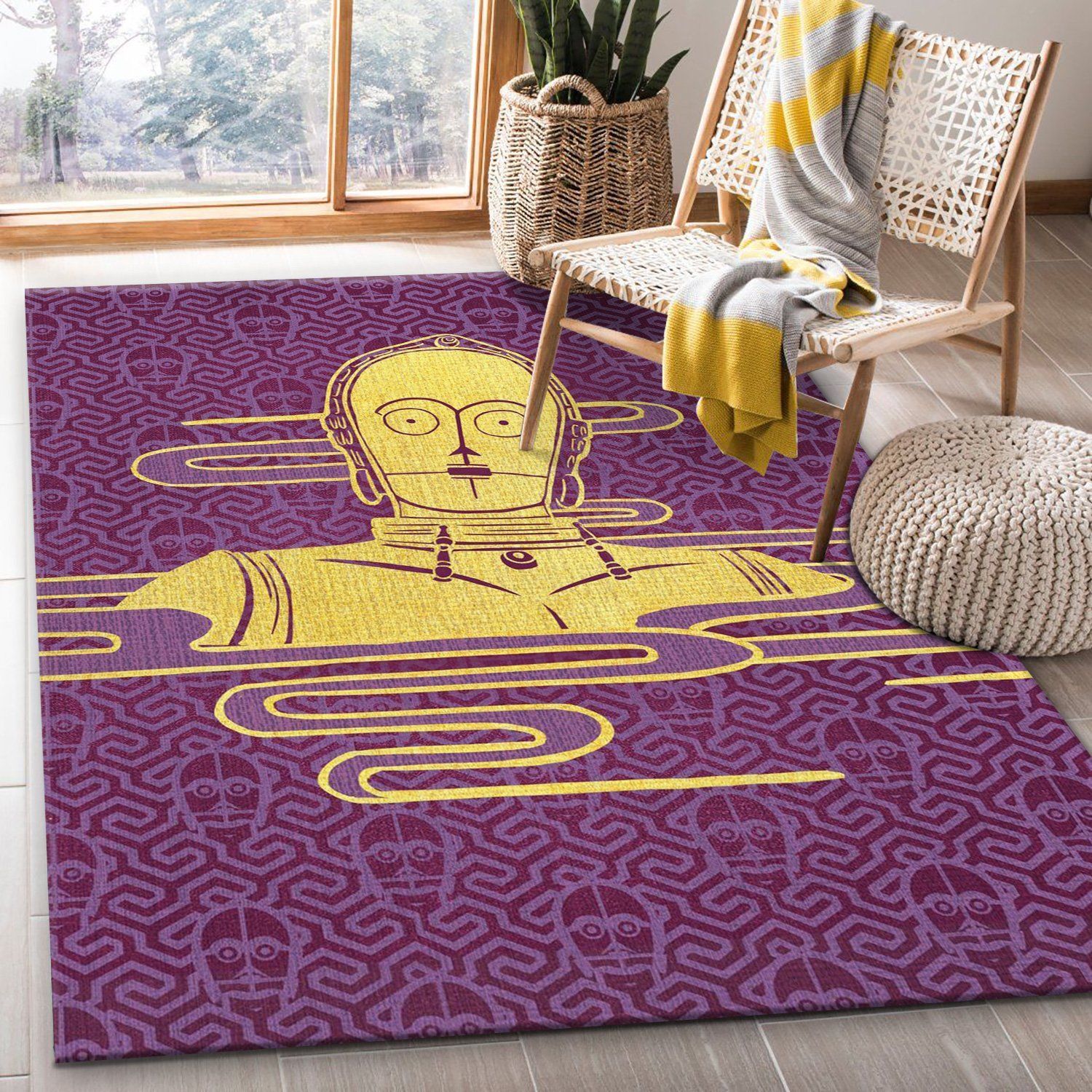 C 3po Rug Star Wars The Last Jedi Arts Rug Home Decor Floor Decor - Indoor Outdoor Rugs