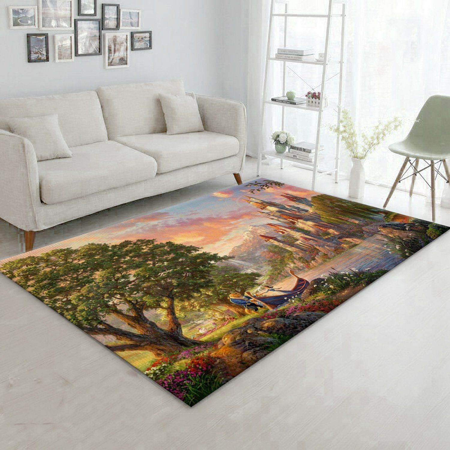 Beauty And The Beast Noel Gift Rug Living Room Rug Home Decor Floor Decor - Indoor Outdoor Rugs