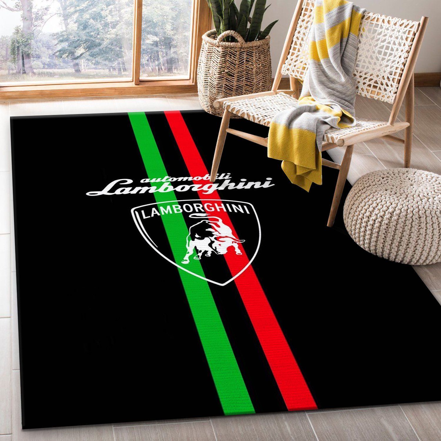 Lamborghini Area Rug Bedroom Rug Christmas Gift US Decor - Indoor Outdoor Rugs