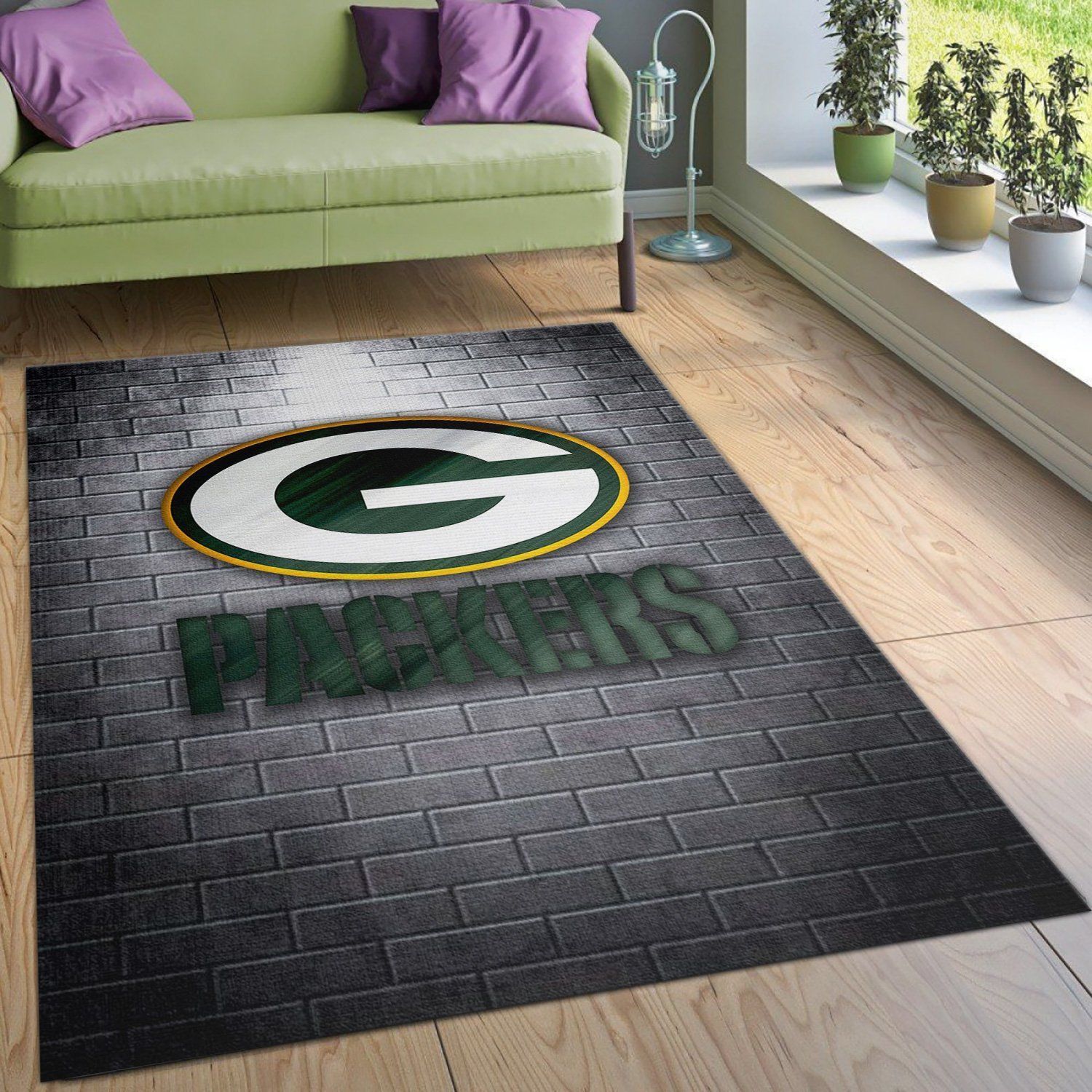 Green Bay Packers Nfl Area Rug Living Room Rug Home US Decor - Indoor Outdoor Rugs