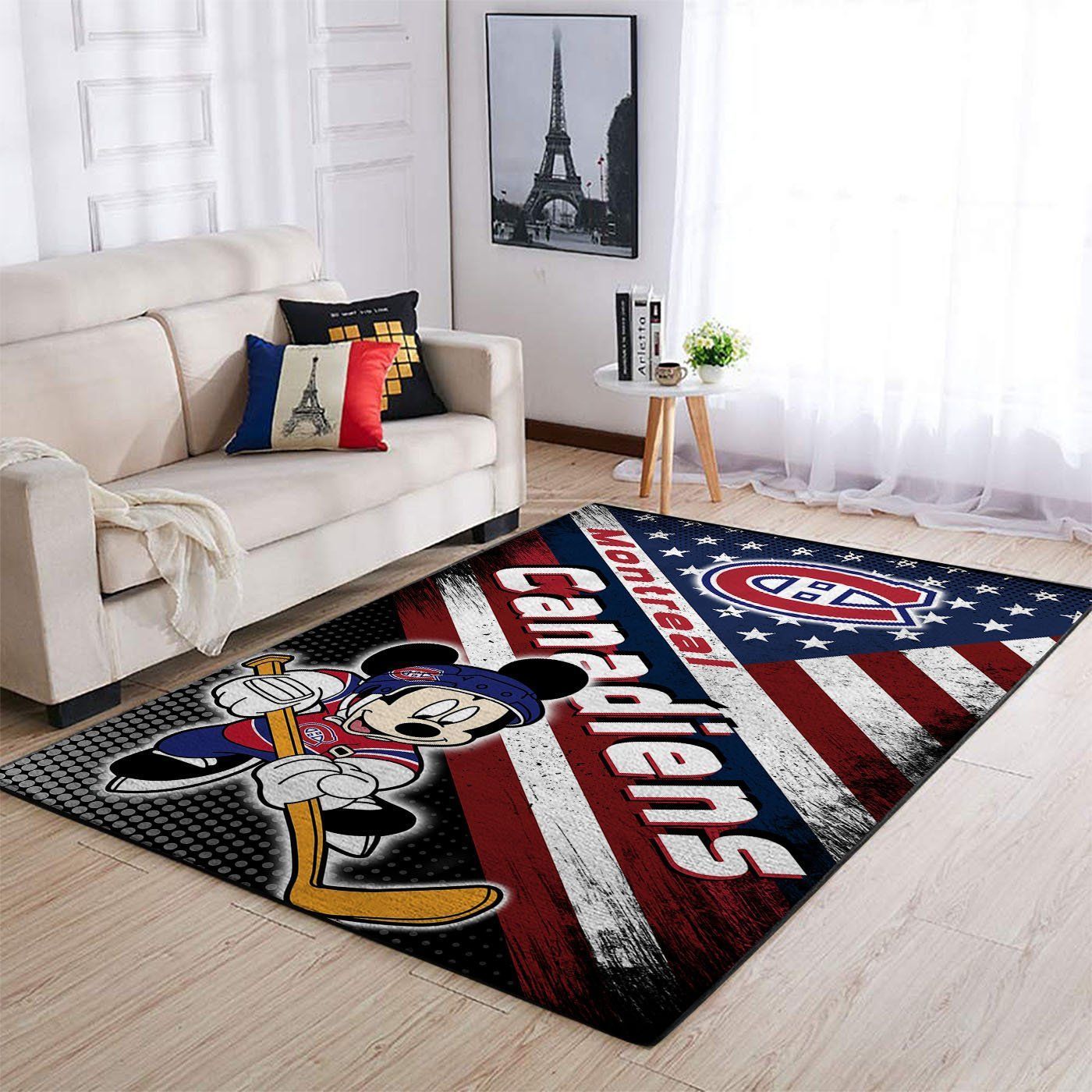 Montr Al Canadiens Nhl Team Logo Mickey Us Style Nice Gift Home Decor Rectangle Area Rug - Indoor Outdoor Rugs