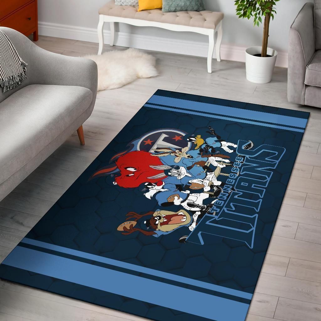 Looney Tunes Titans Team Rug Area Football Carpet Fan - Indoor Outdoor Rugs