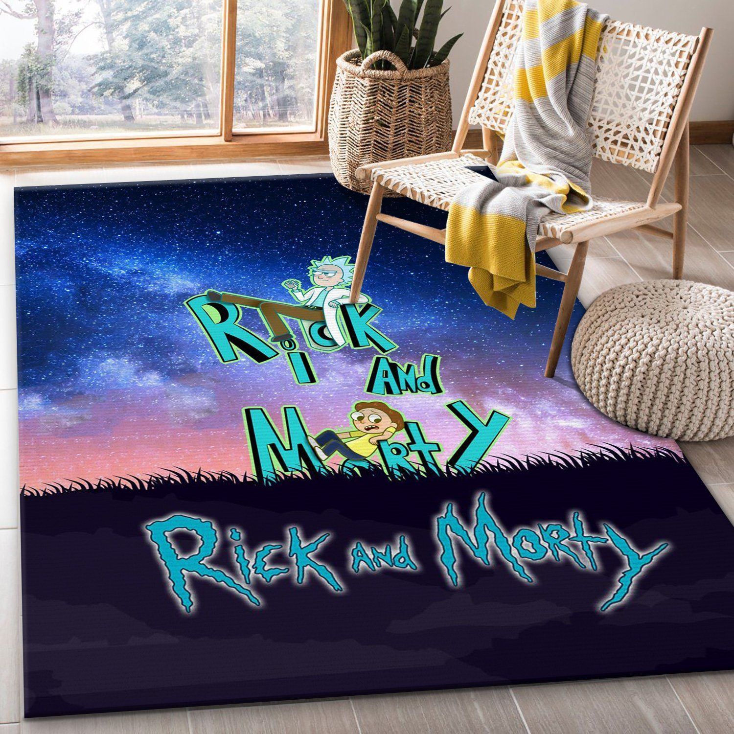 Rick And Morty Area Rug For Christmas Living Room Rug Home Decor Floor Decor - Indoor Outdoor Rugs