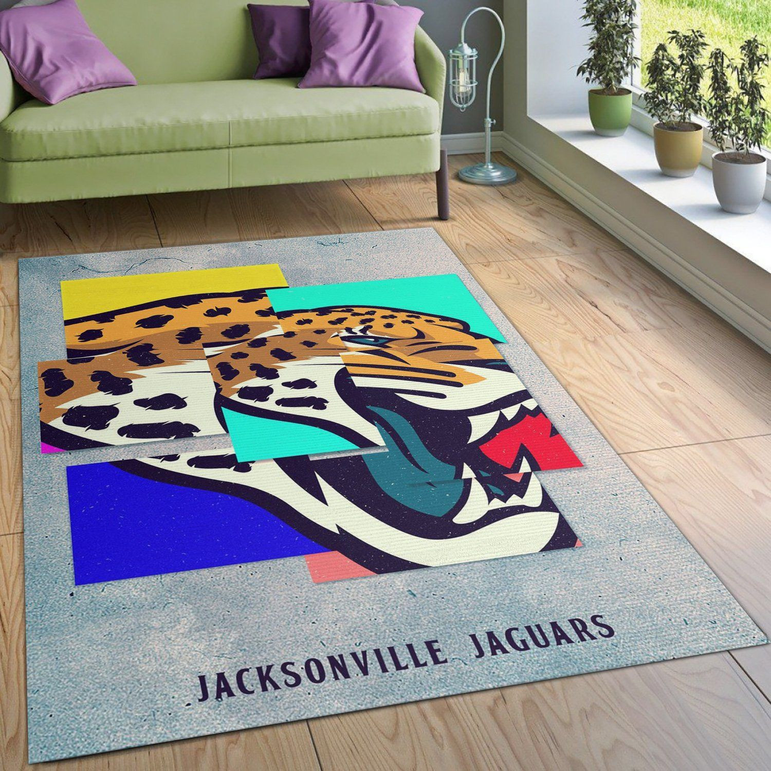 Jacksonville Jaguars NFL Area Rug Living Room Rug Home Decor Floor Decor - Indoor Outdoor Rugs