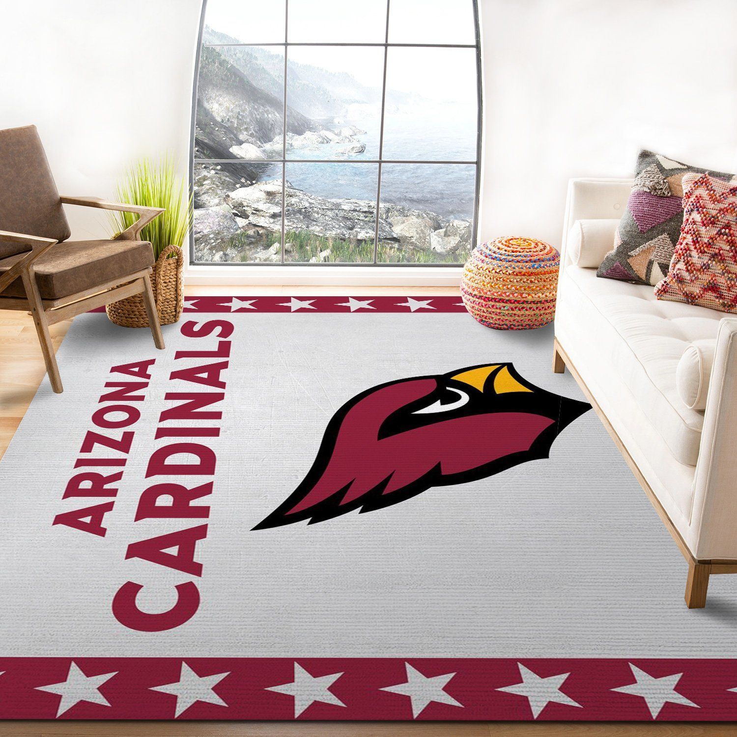 Arizona Cardinals Banner Nfl Area Rug Bedroom Rug Home Decor Floor Decor - Indoor Outdoor Rugs