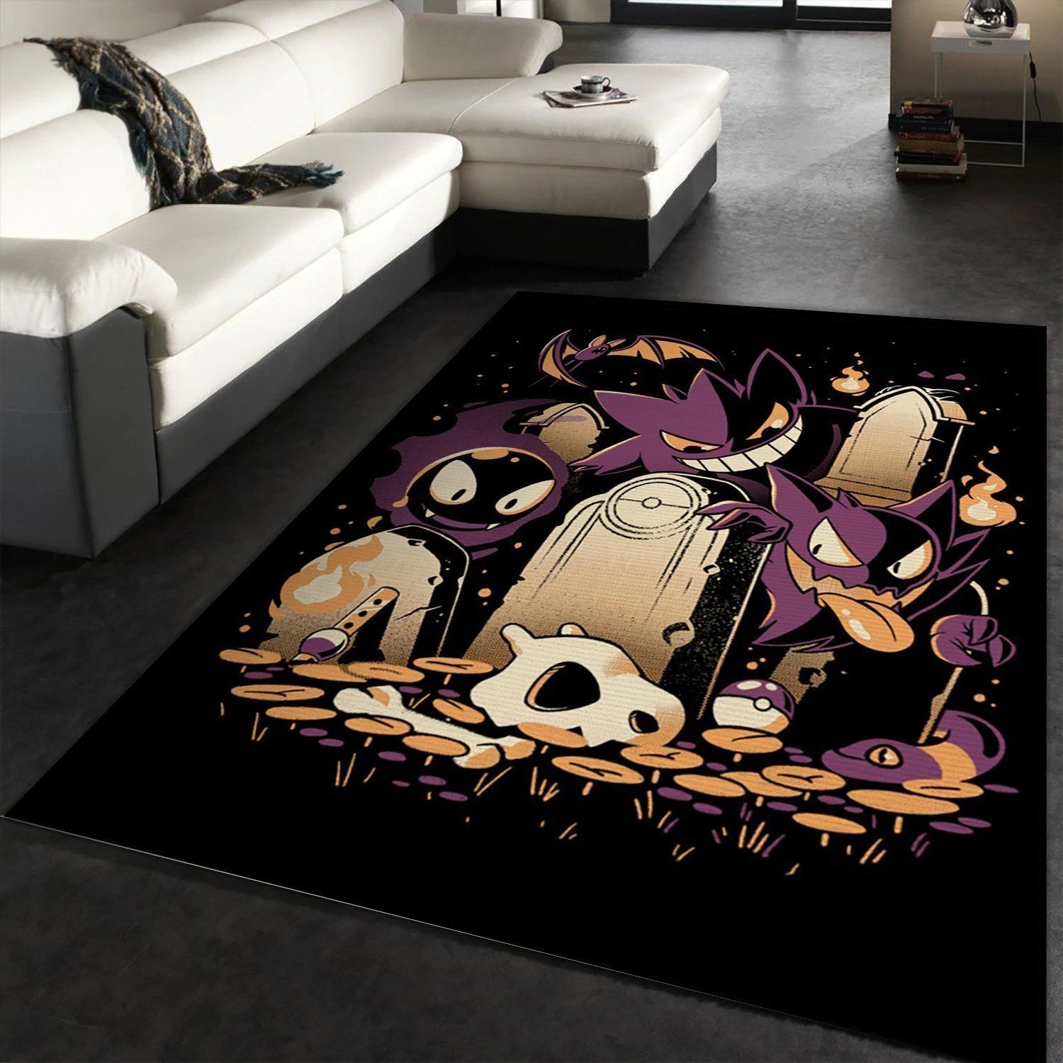 Ghosties Area Rug, Living Room Rug, Floor Decor - Indoor Outdoor Rugs