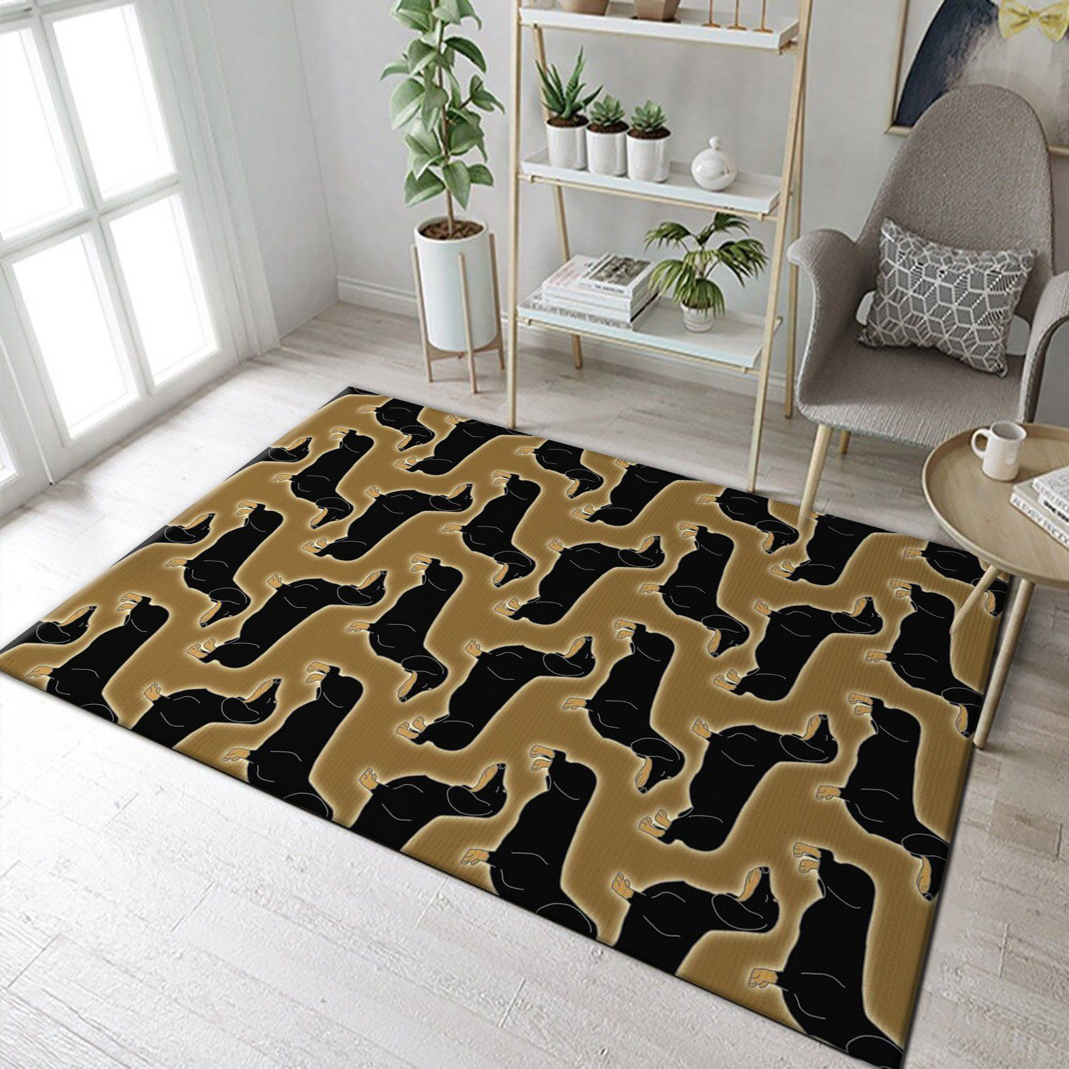 Mini Dachshund Pattern Area Rug, Bedroom, US Gift Decor - Indoor Outdoor Rugs