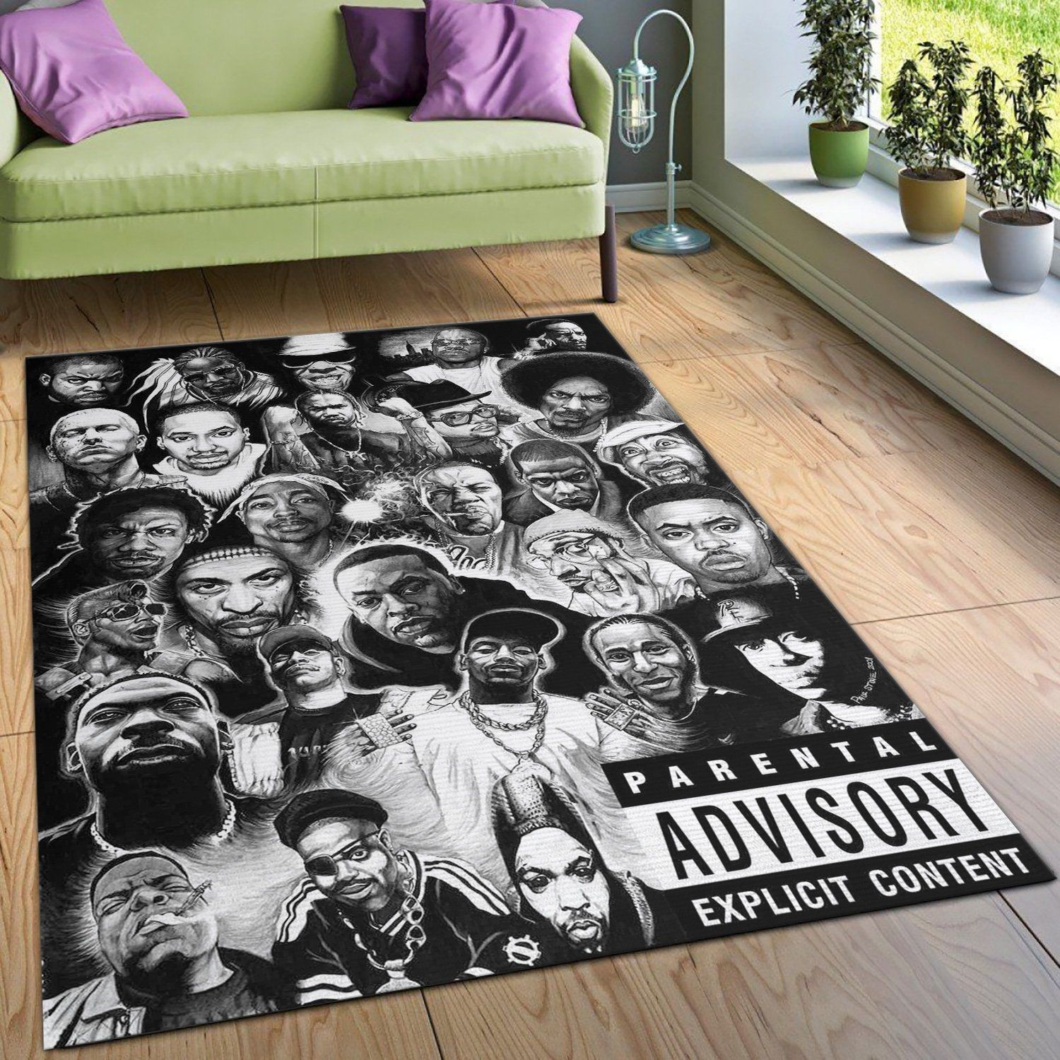 Rapper Hiphop Area Rugs Living Room Carpet FN281201 Local Brands Floor Decor The US Decor - Indoor Outdoor Rugs