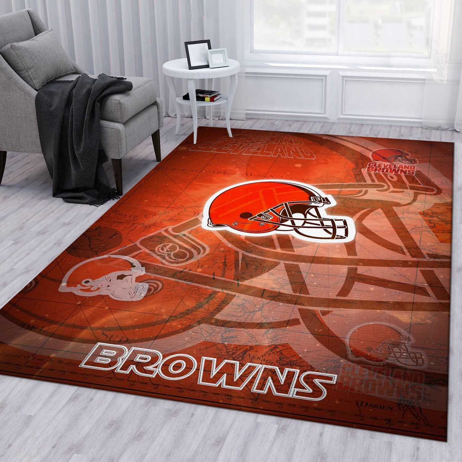 Cleveland Browns Nfl Team Rug Bedroom Rug Home US Decor - Indoor Outdoor Rugs