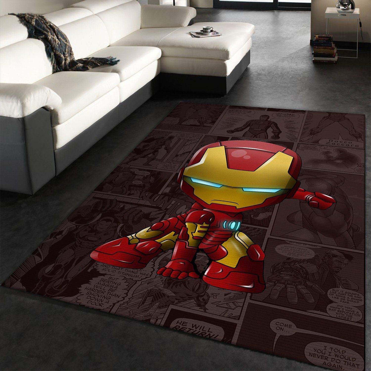 Iron Man Area Rug 19091805 Marvel Superhero Floor Decor The US Decor - Indoor Outdoor Rugs