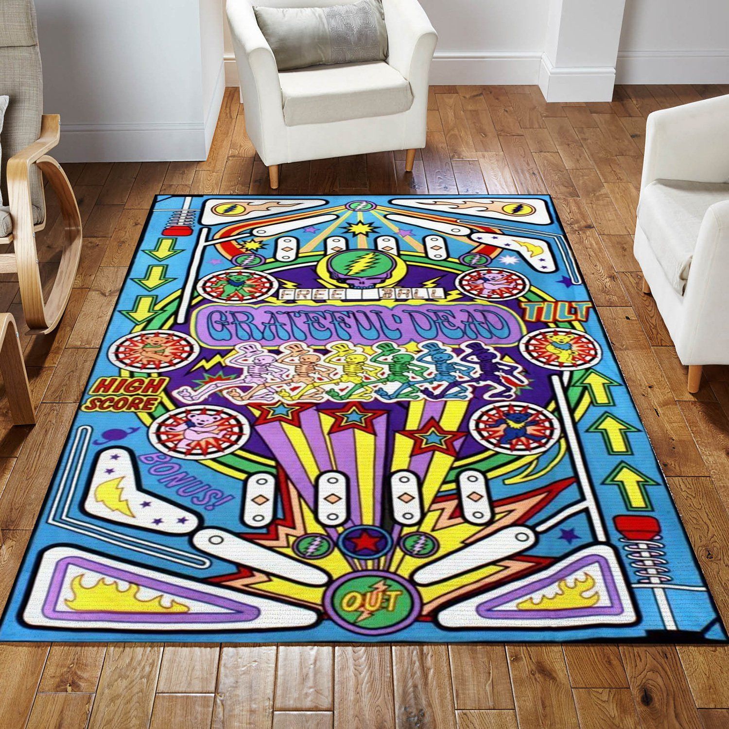 Grateful Dead Area Rug Living room and bedroom Rug Home US Decor - Indoor Outdoor Rugs