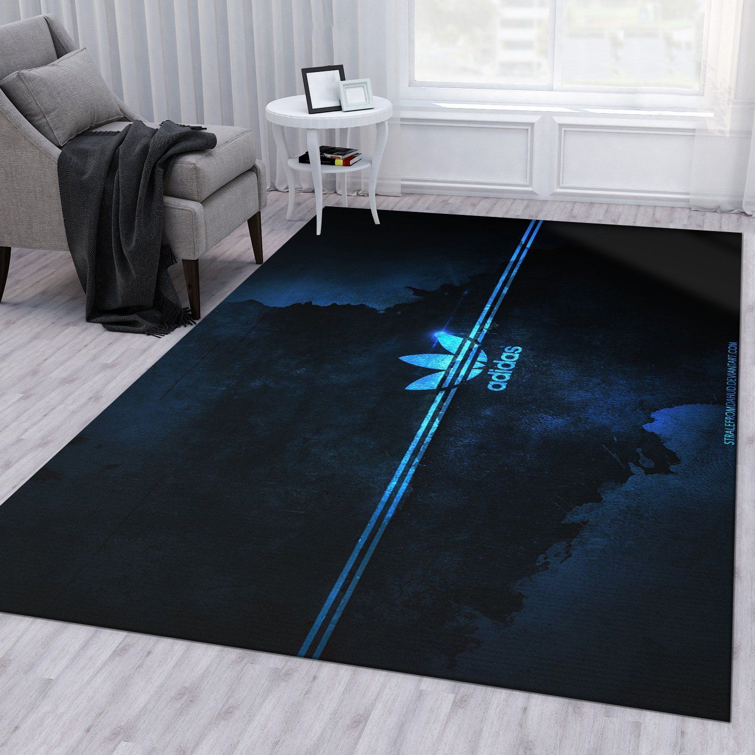 Adidas Area Rug Bedroom Rug Home Decor Floor Decor - Indoor Outdoor Rugs