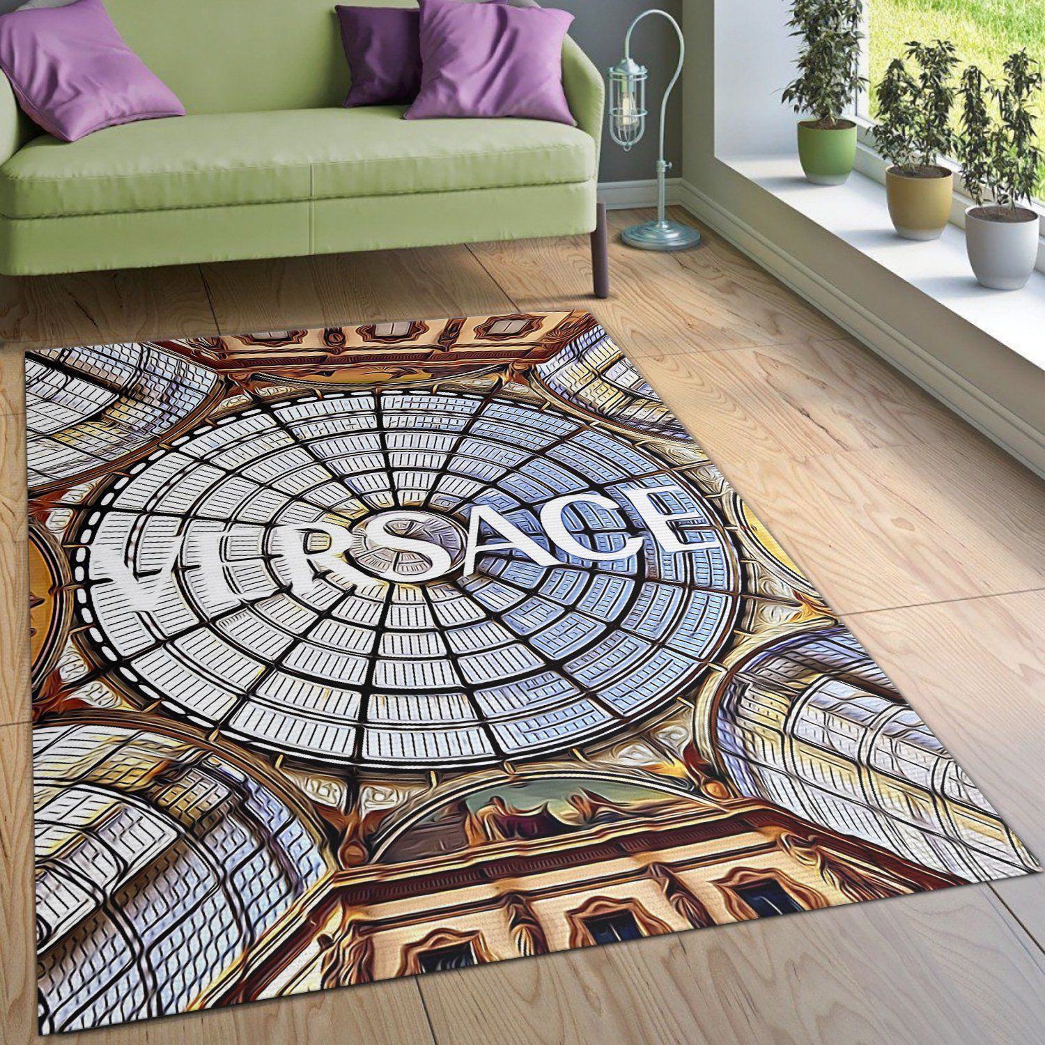 Versace Art Monument Fashion Brand Rug Bedroom Rug Home Decor Floor Decor - Indoor Outdoor Rugs