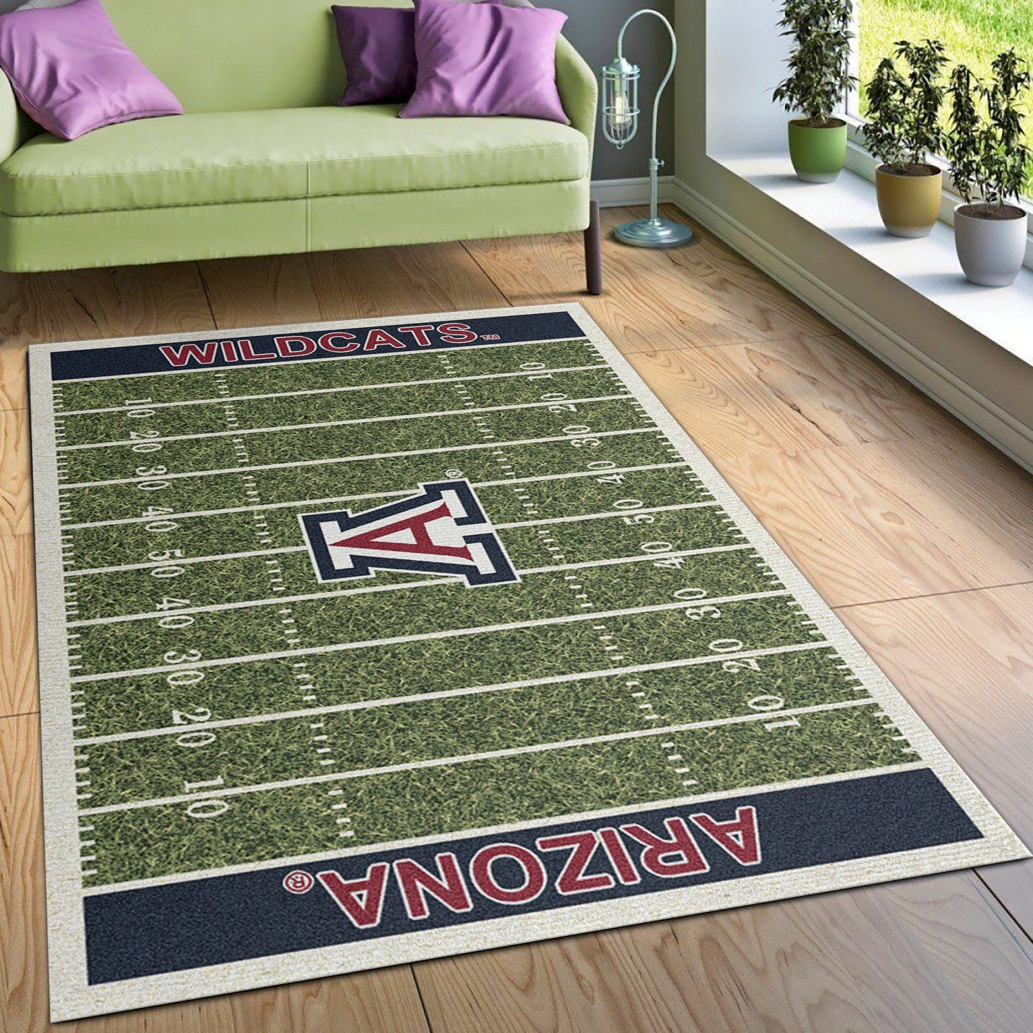 College Arizona NFL Team Logo Area Rug, Living Room Rug, US Gift Decor - Indoor Outdoor Rugs