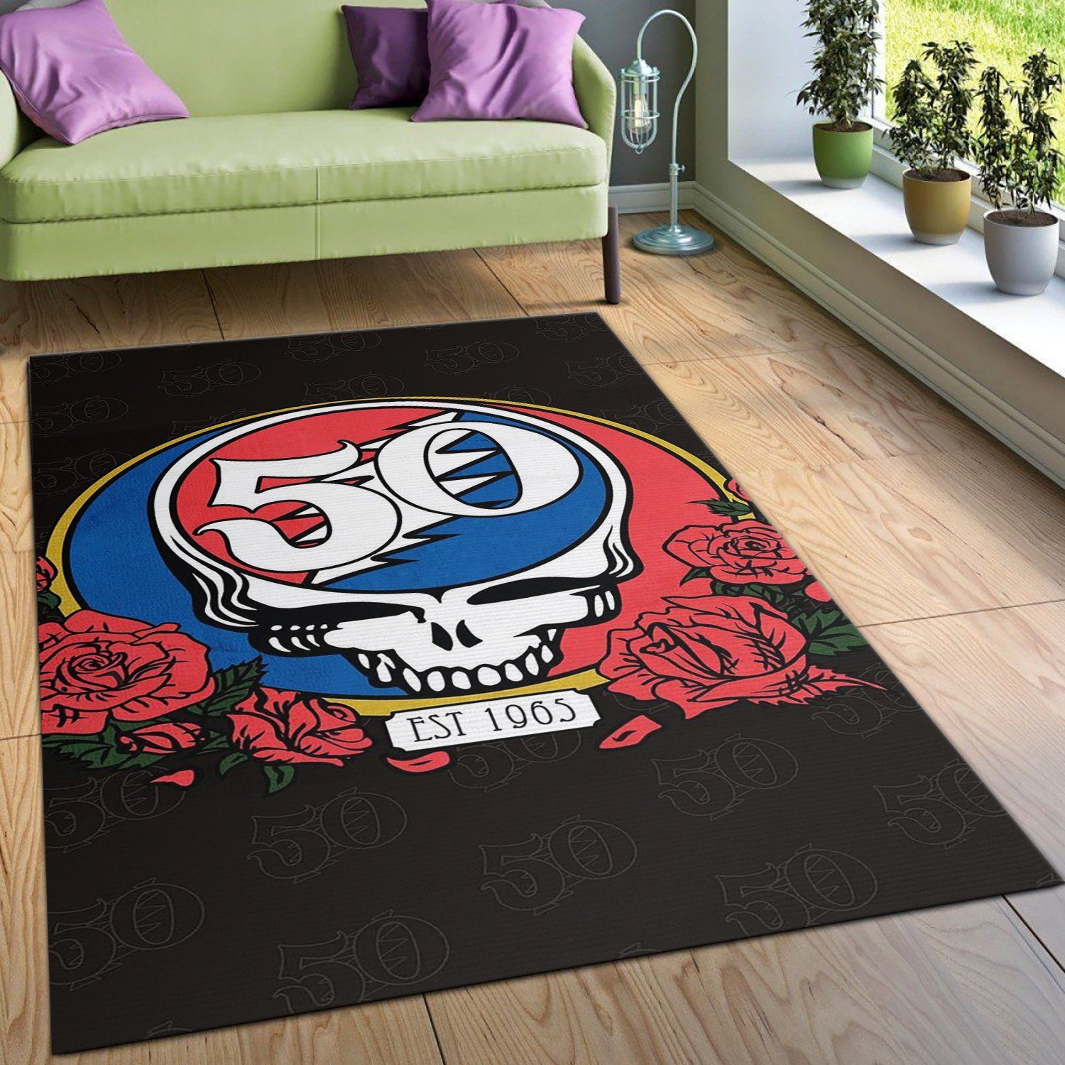 Grateful Dead Area Rug Living Room Rug Home US Decor - Indoor Outdoor Rugs