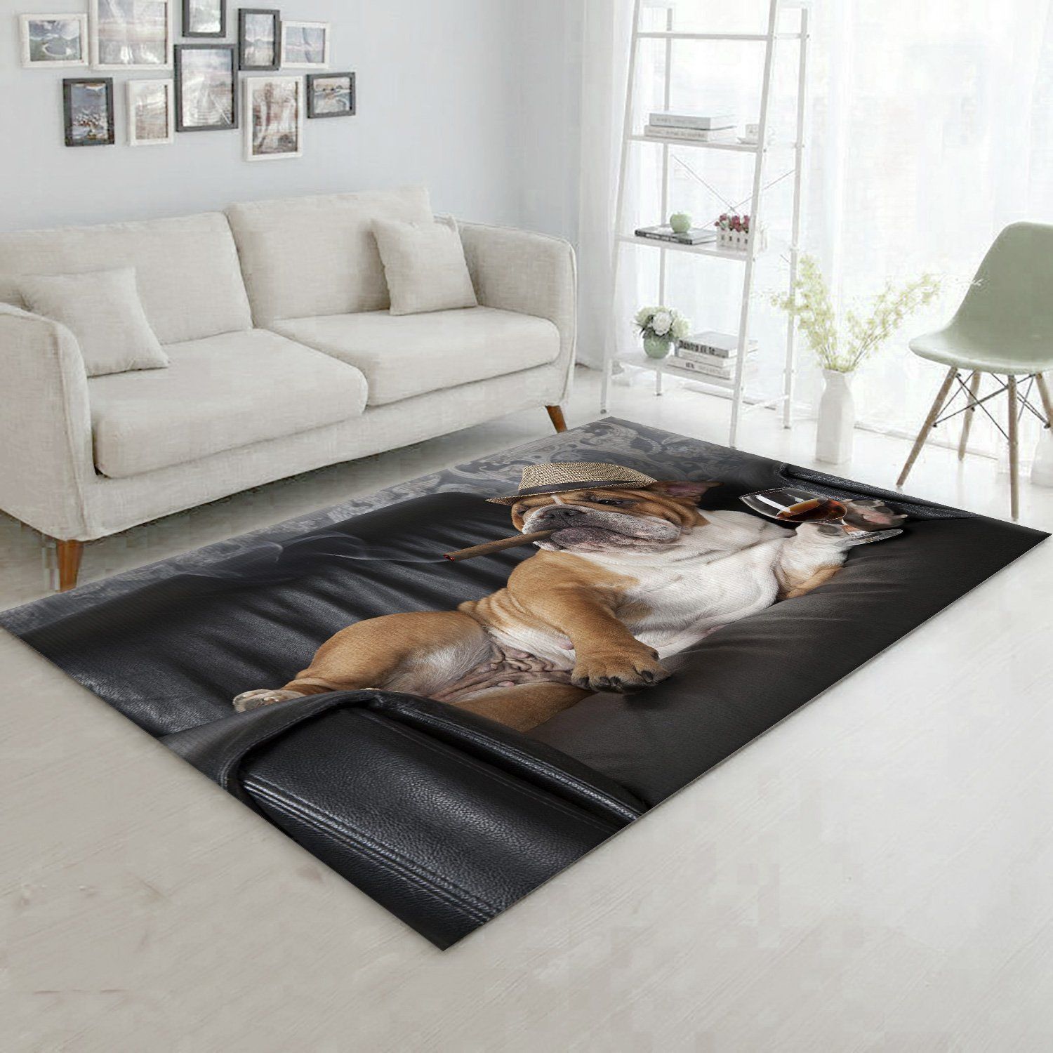 Noble Bulldog Rectangle Rug 5 Kitchen Runner Rugs - Indoor Outdoor Rugs